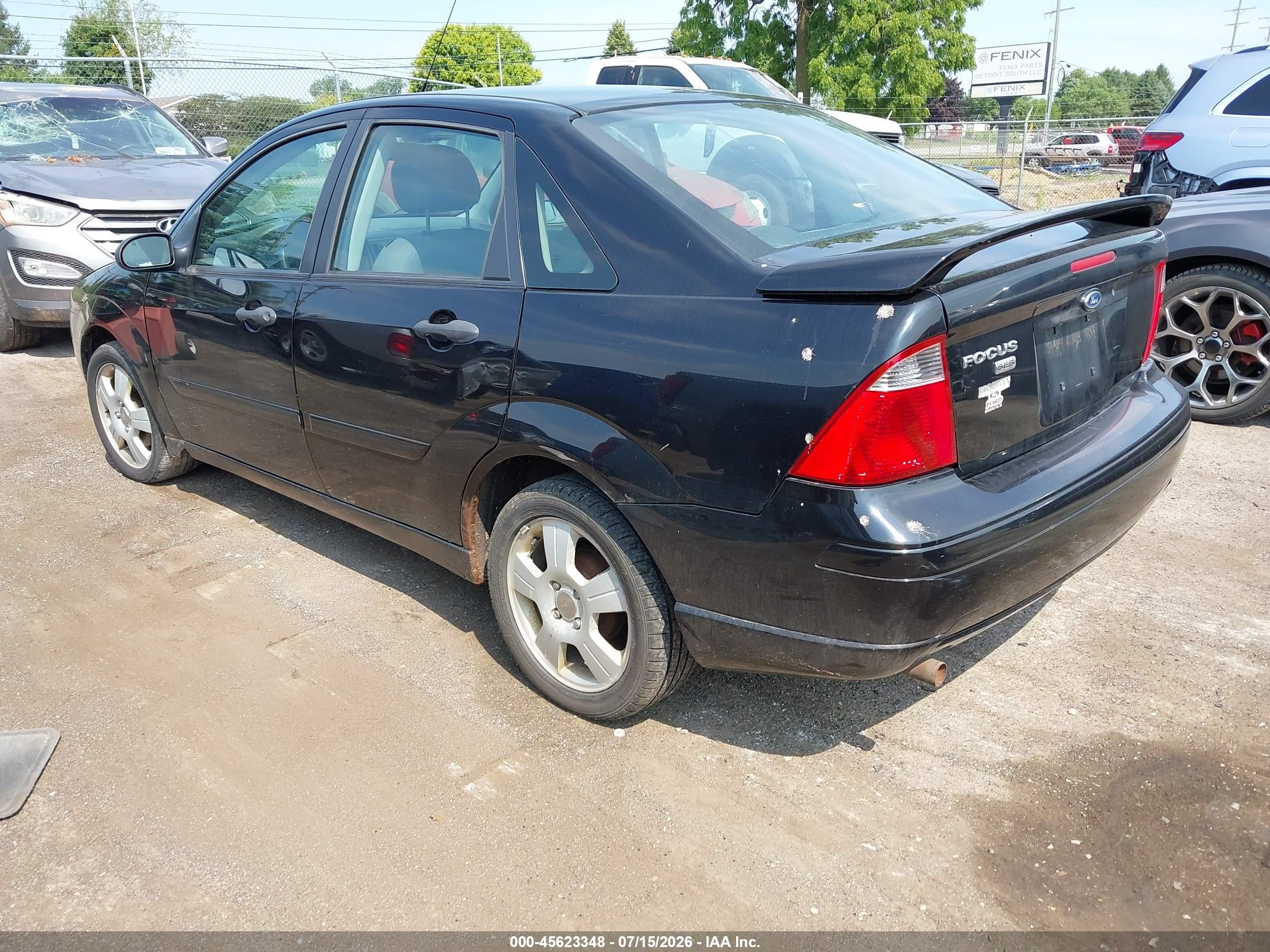 2007 Ford Focus S/se/ses Black vin: 1FAHP34N67W142565