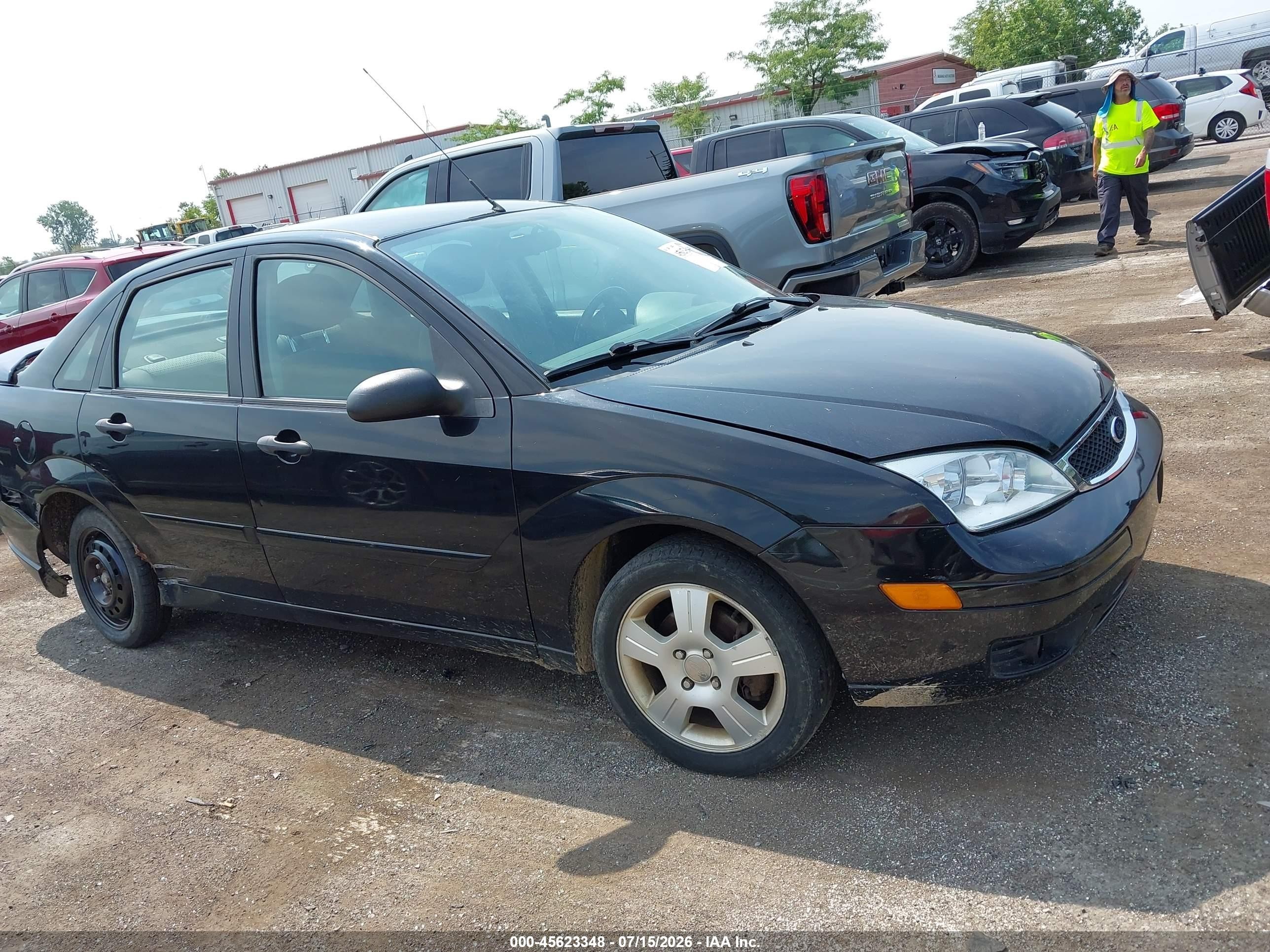 2007 Ford Focus S/se/ses Black vin: 1FAHP34N67W142565