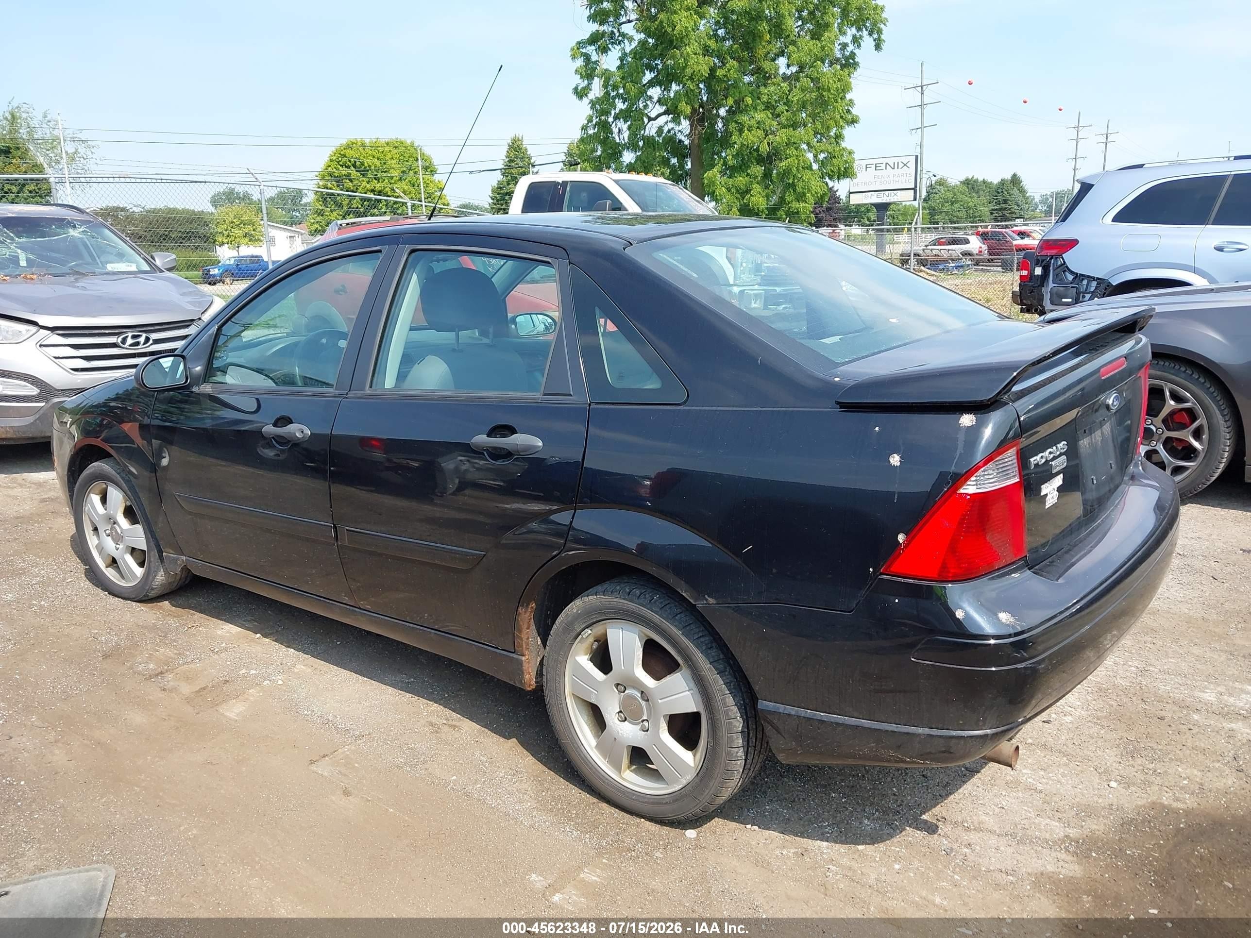 2007 Ford Focus S/se/ses Black vin: 1FAHP34N67W142565