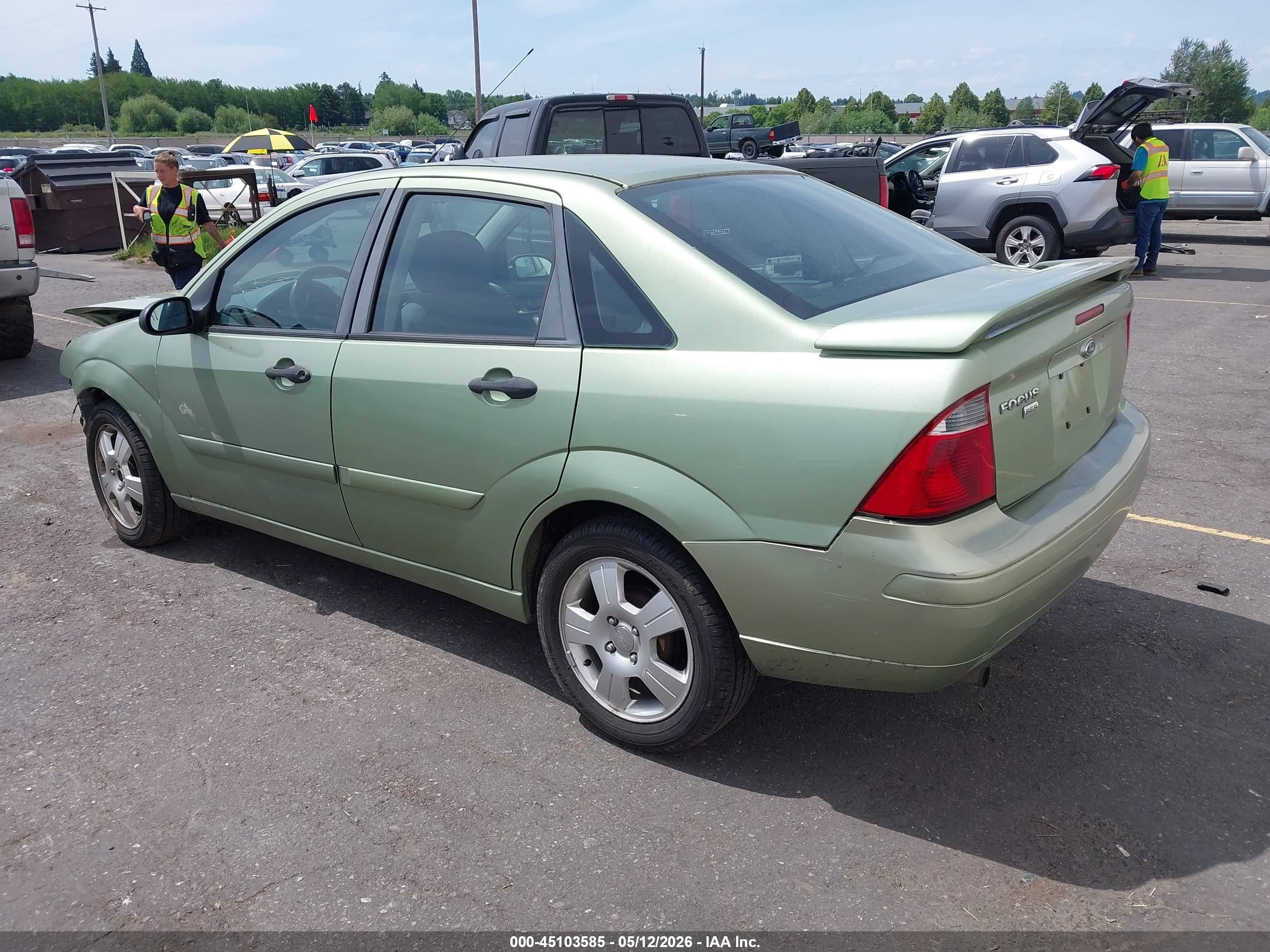 2007 Ford Focus S/se/ses Green vin: 1FAHP34N67W346217