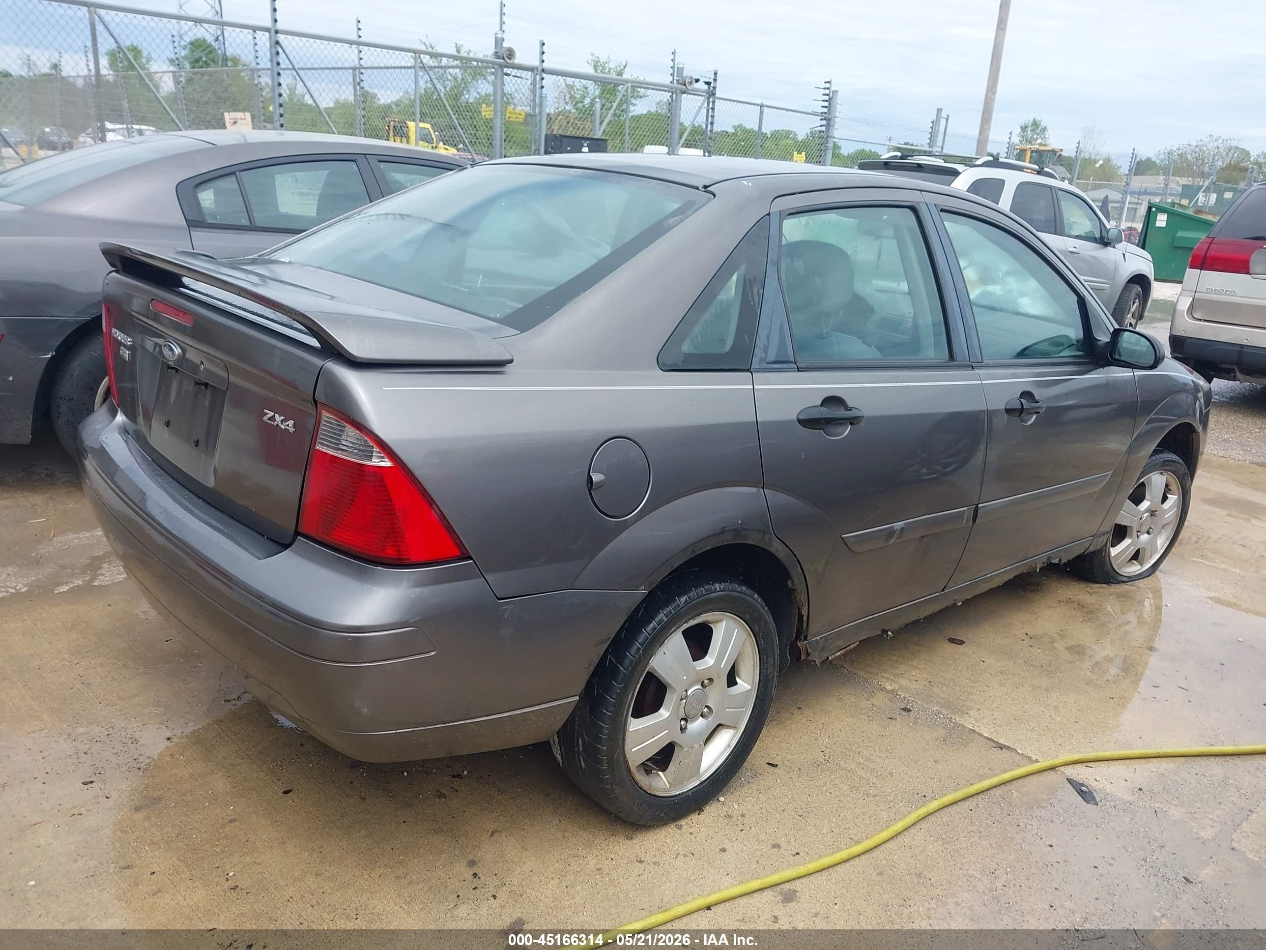 2006 Ford Focus Zx4 Gray vin: 1FAHP34N76W112487