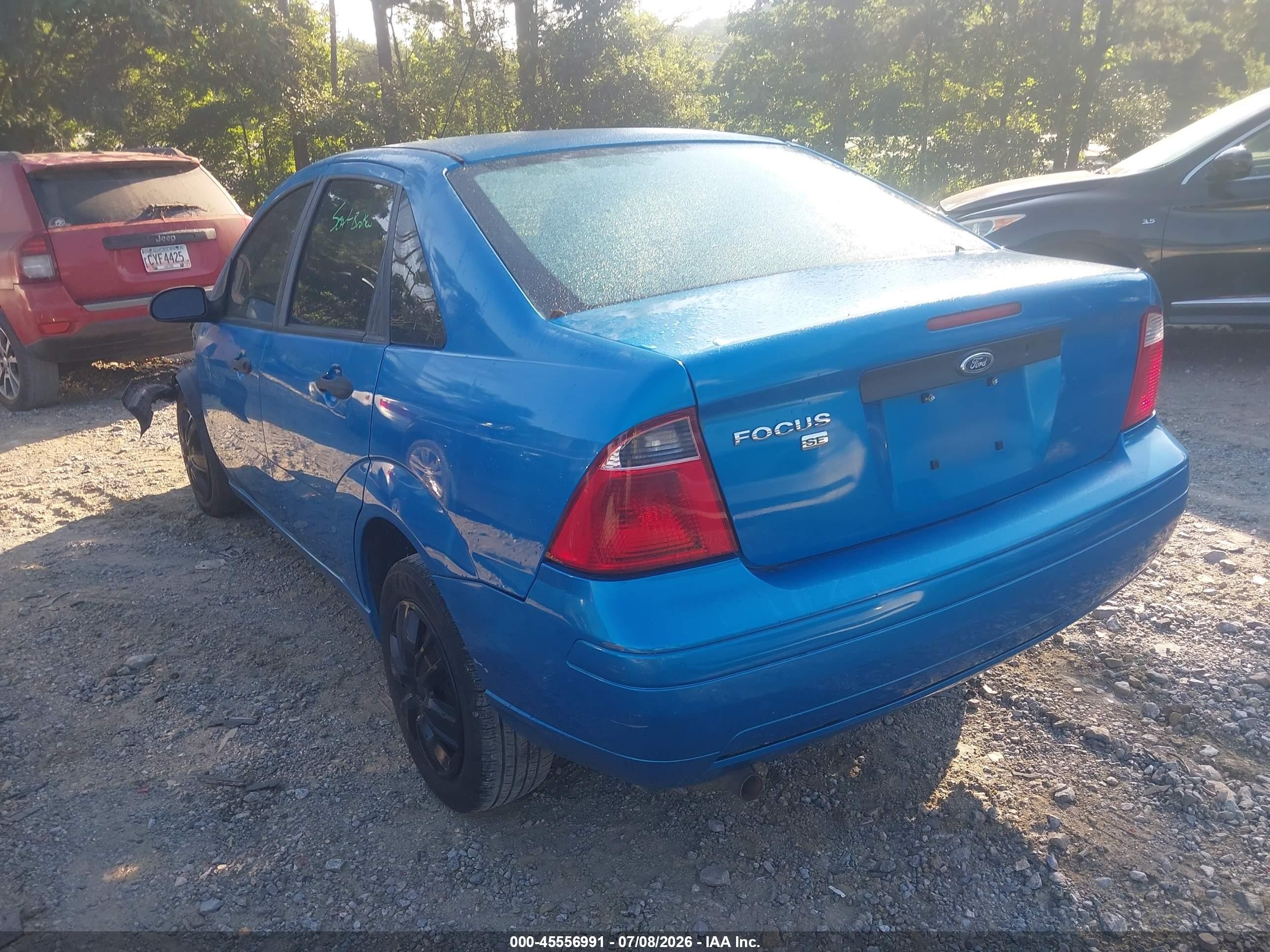 2007 Ford Focus S/se/ses Blue vin: 1FAHP34N77W279871