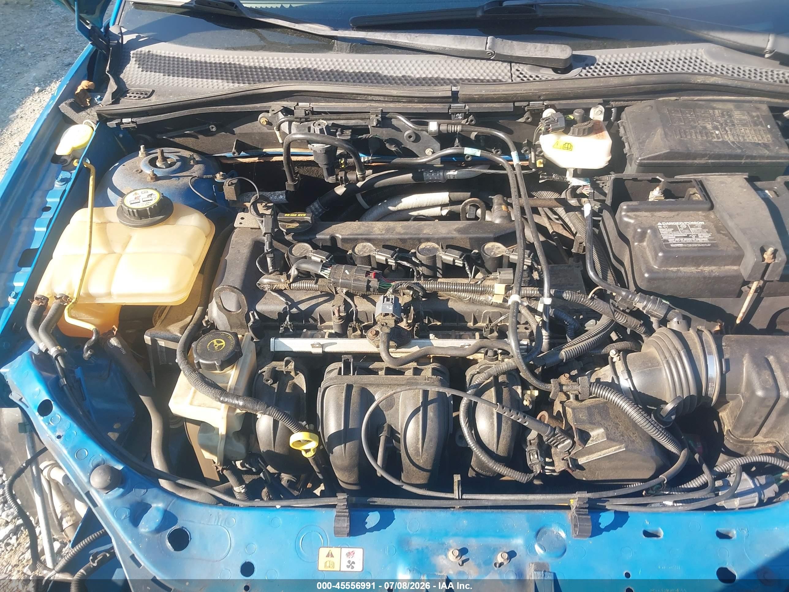 2007 Ford Focus S/se/ses Blue vin: 1FAHP34N77W279871