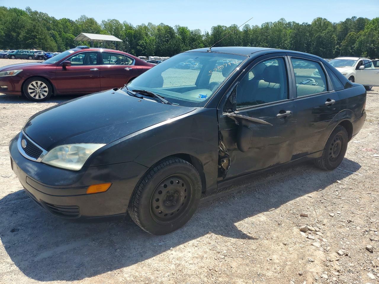 2007 Ford Focus Zx4 Black vin: 1FAHP34N77W342029