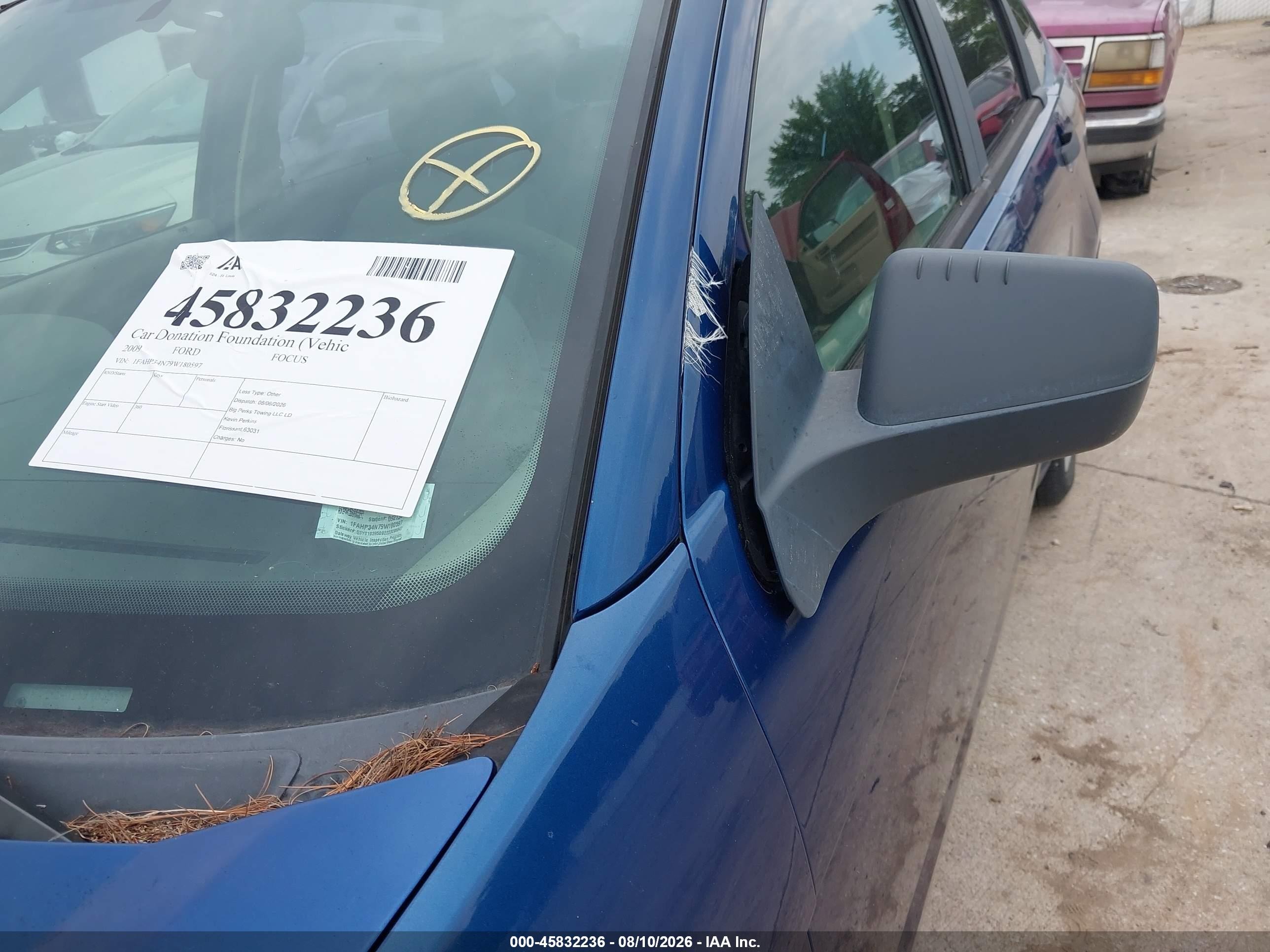 2009 Ford Focus S Blue vin: 1FAHP34N79W180597