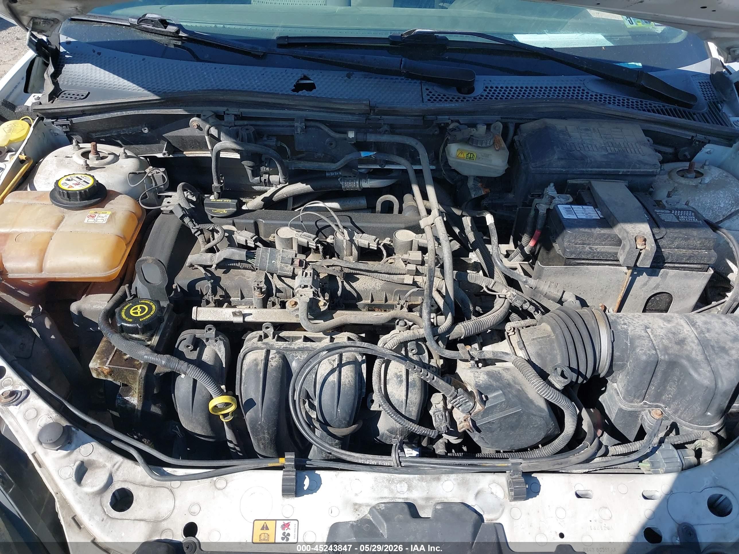 2007 Ford Focus S/se/ses White vin: 1FAHP34N87W141305
