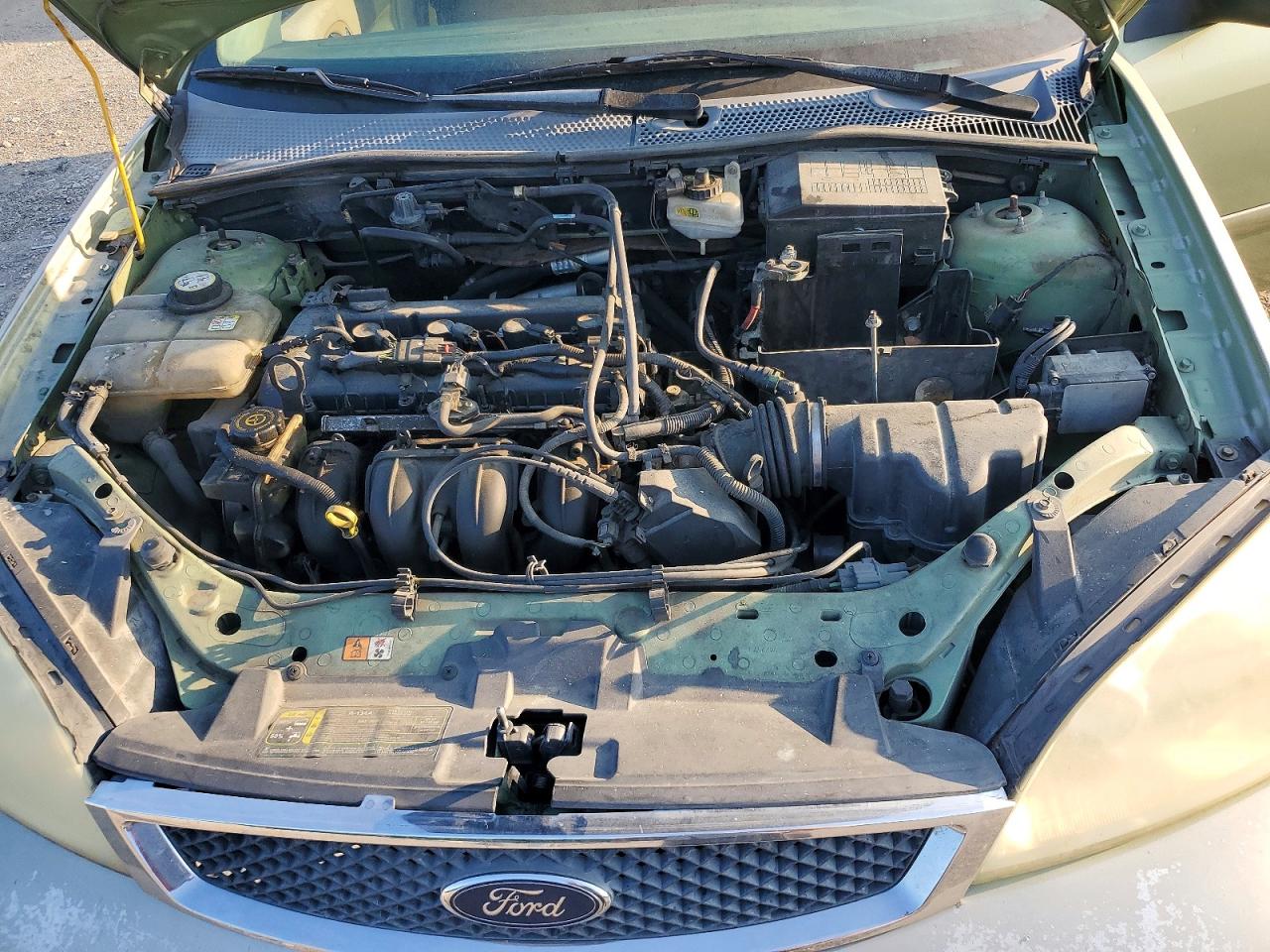2007 Ford Focus Zx4 Green vin: 1FAHP34N87W149775