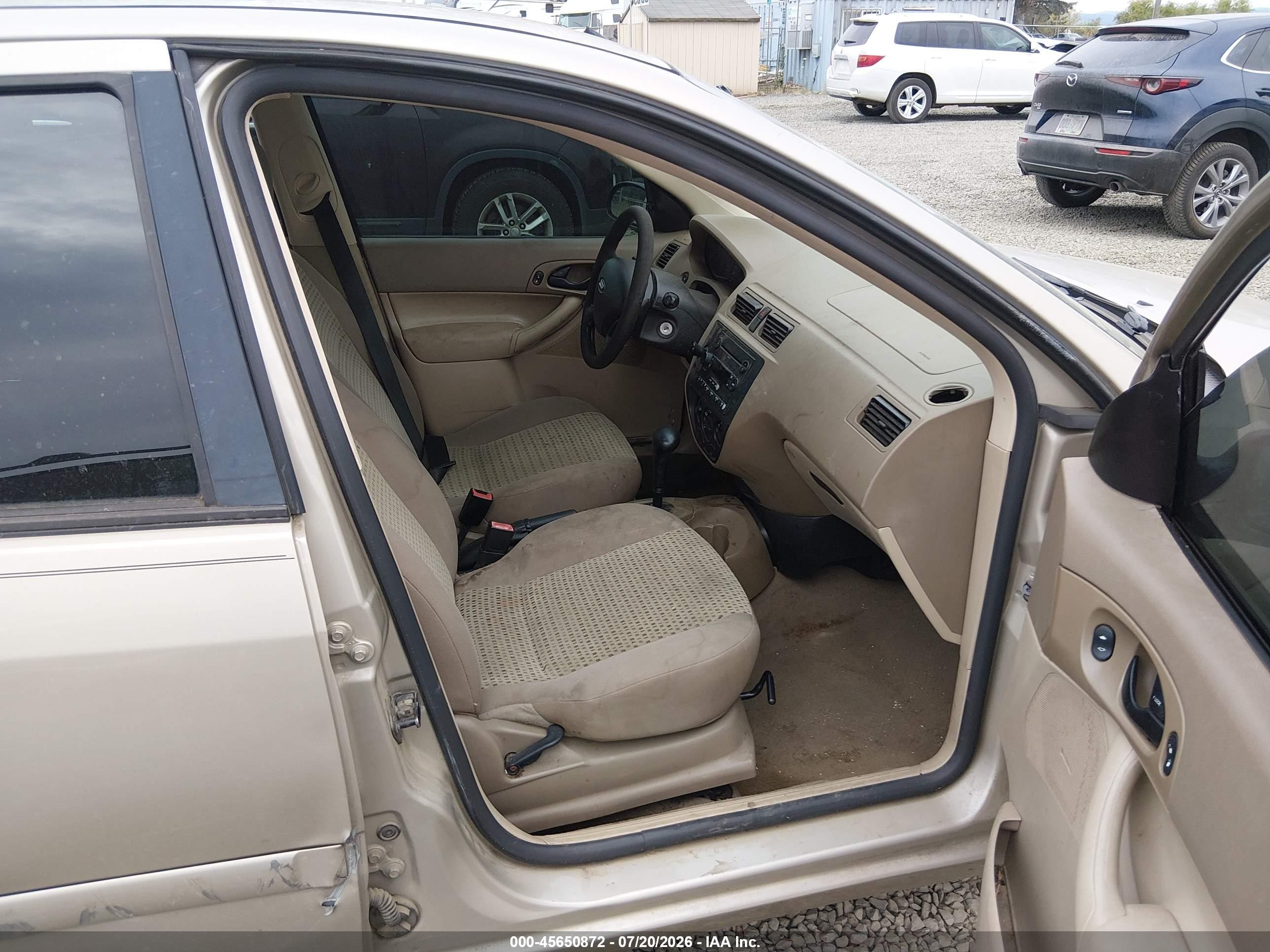 2007 Ford Focus S/se/ses Tan vin: 1FAHP34N87W162591