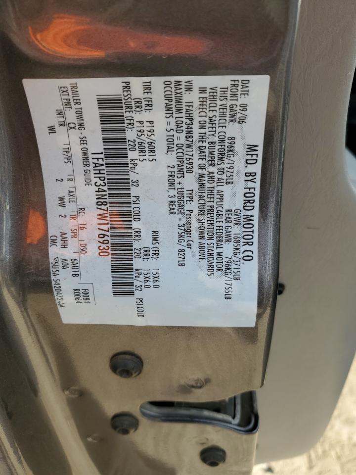 2007 Ford Focus Zx4 Charcoal vin: 1FAHP34N87W176930