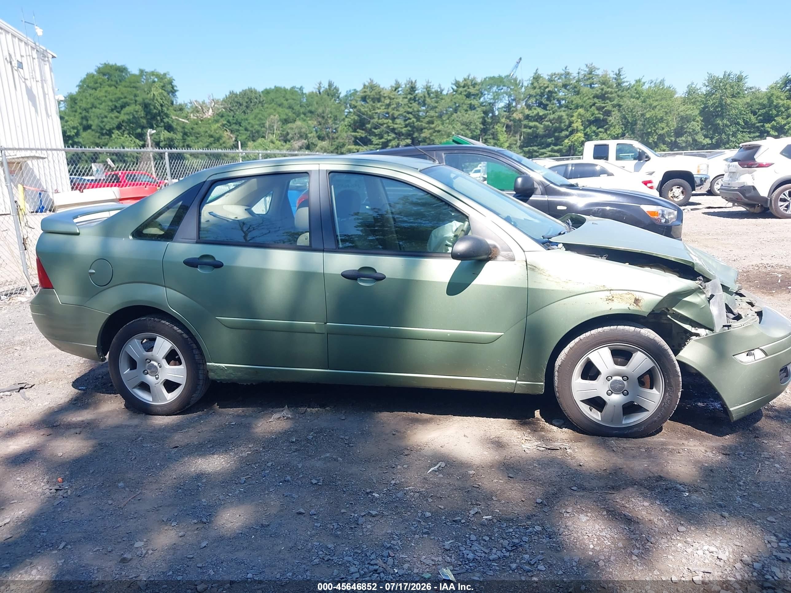 2007 Ford Focus S/se/ses Green vin: 1FAHP34N87W338183