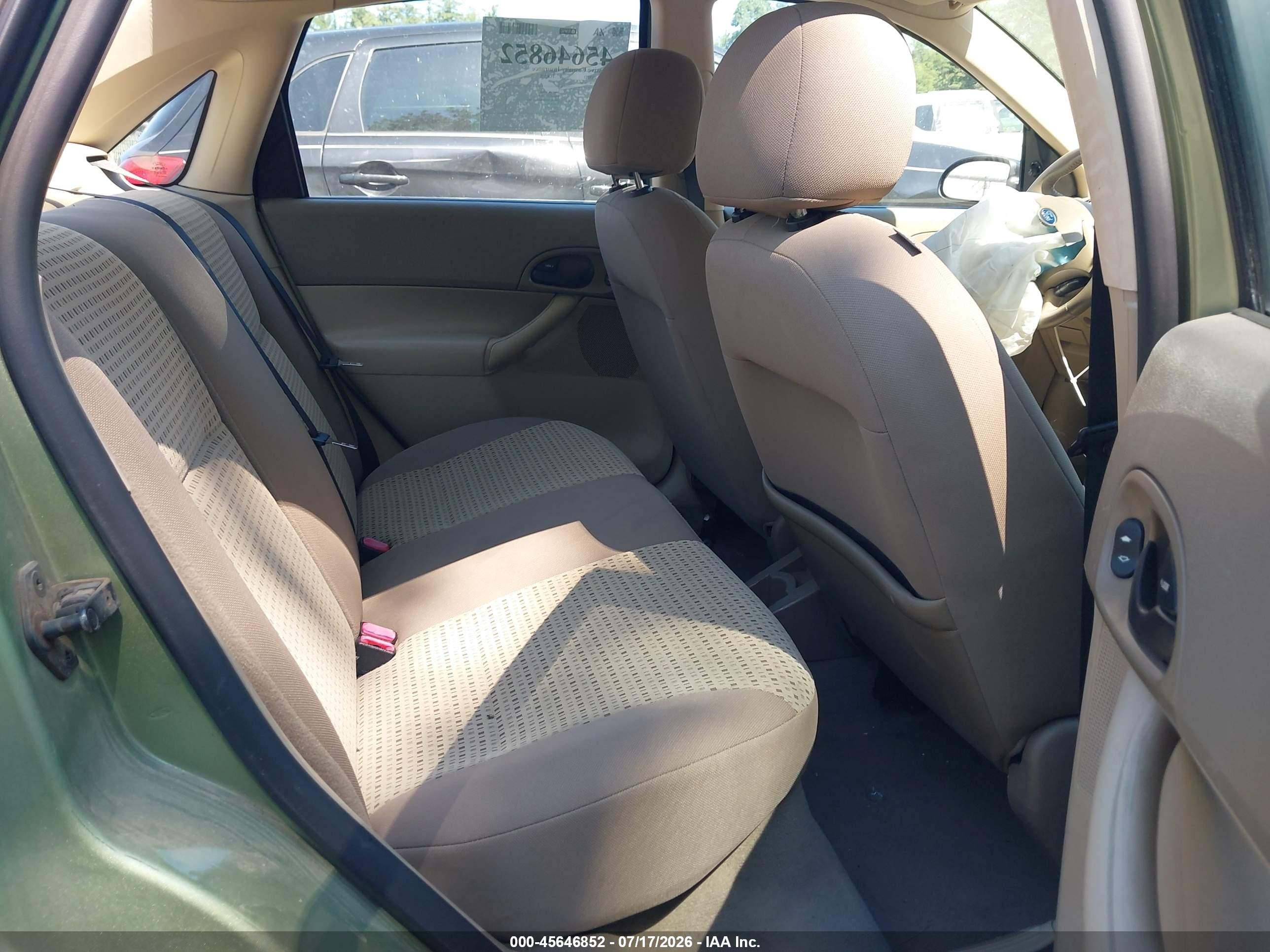 2007 Ford Focus S/se/ses Green vin: 1FAHP34N87W338183