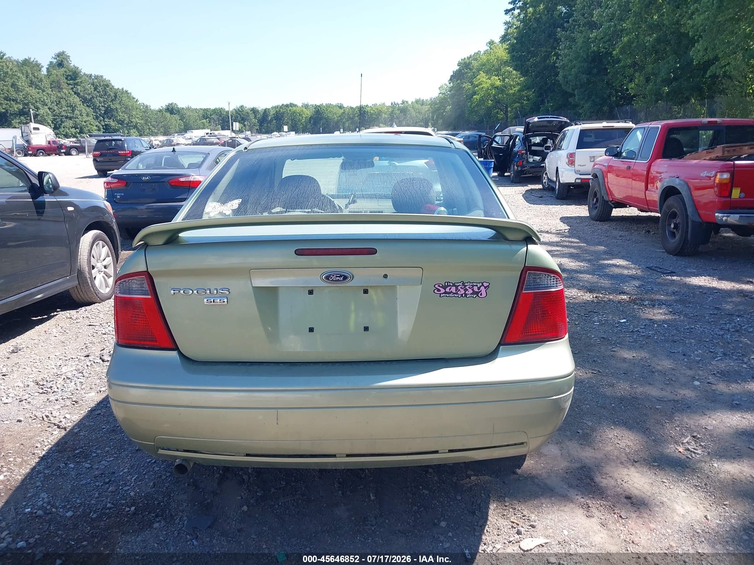 2007 Ford Focus S/se/ses Green vin: 1FAHP34N87W338183