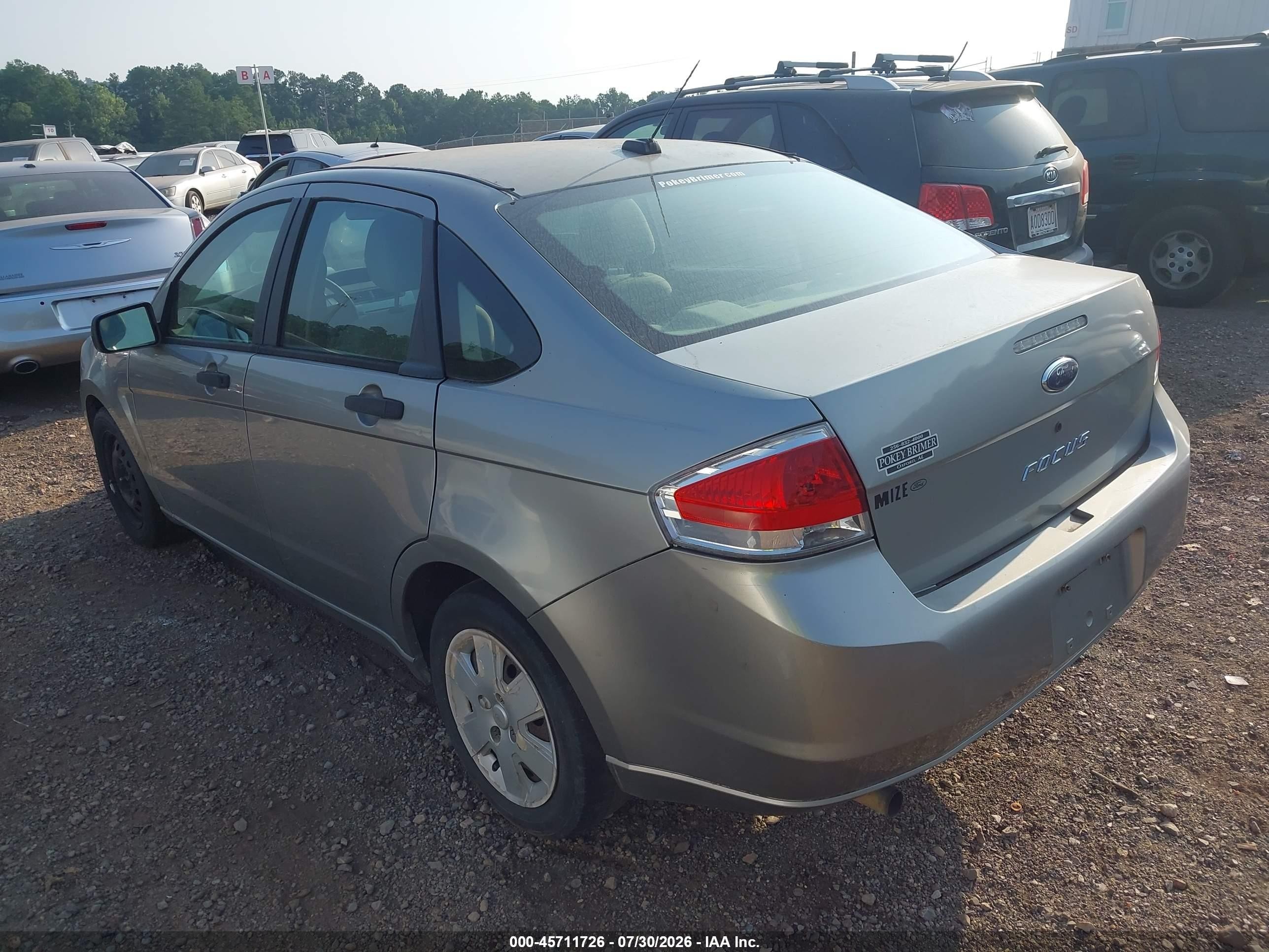 2008 Ford Focus S Gray vin: 1FAHP34N88W244242