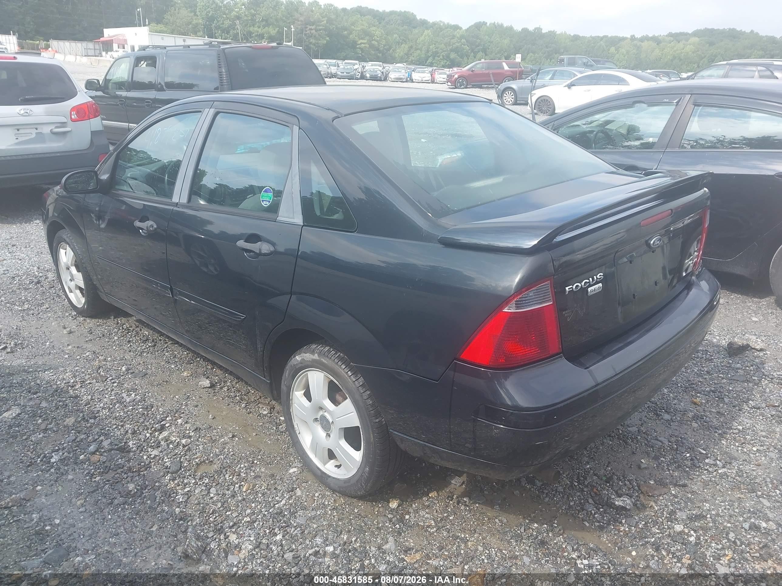2007 Ford Focus S/se/ses Черный vin: 1FAHP34N97W191730