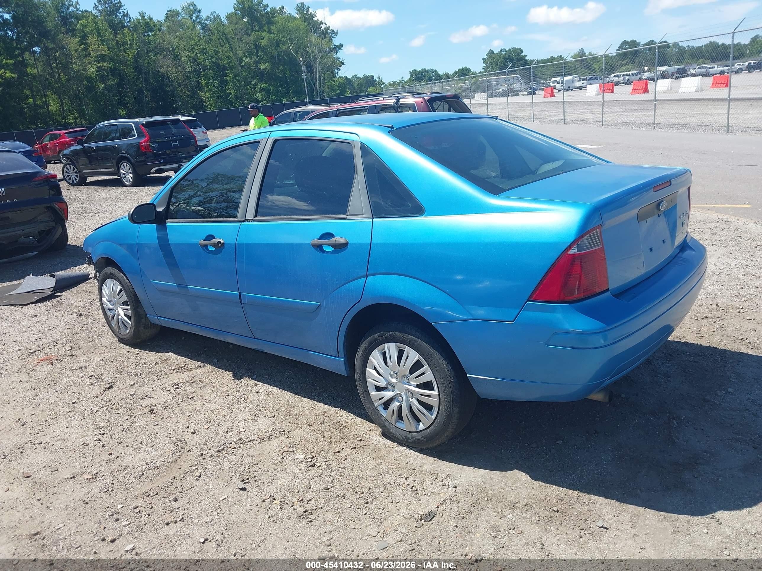 2007 Ford Focus S/se/ses Синий vin: 1FAHP34N97W244989