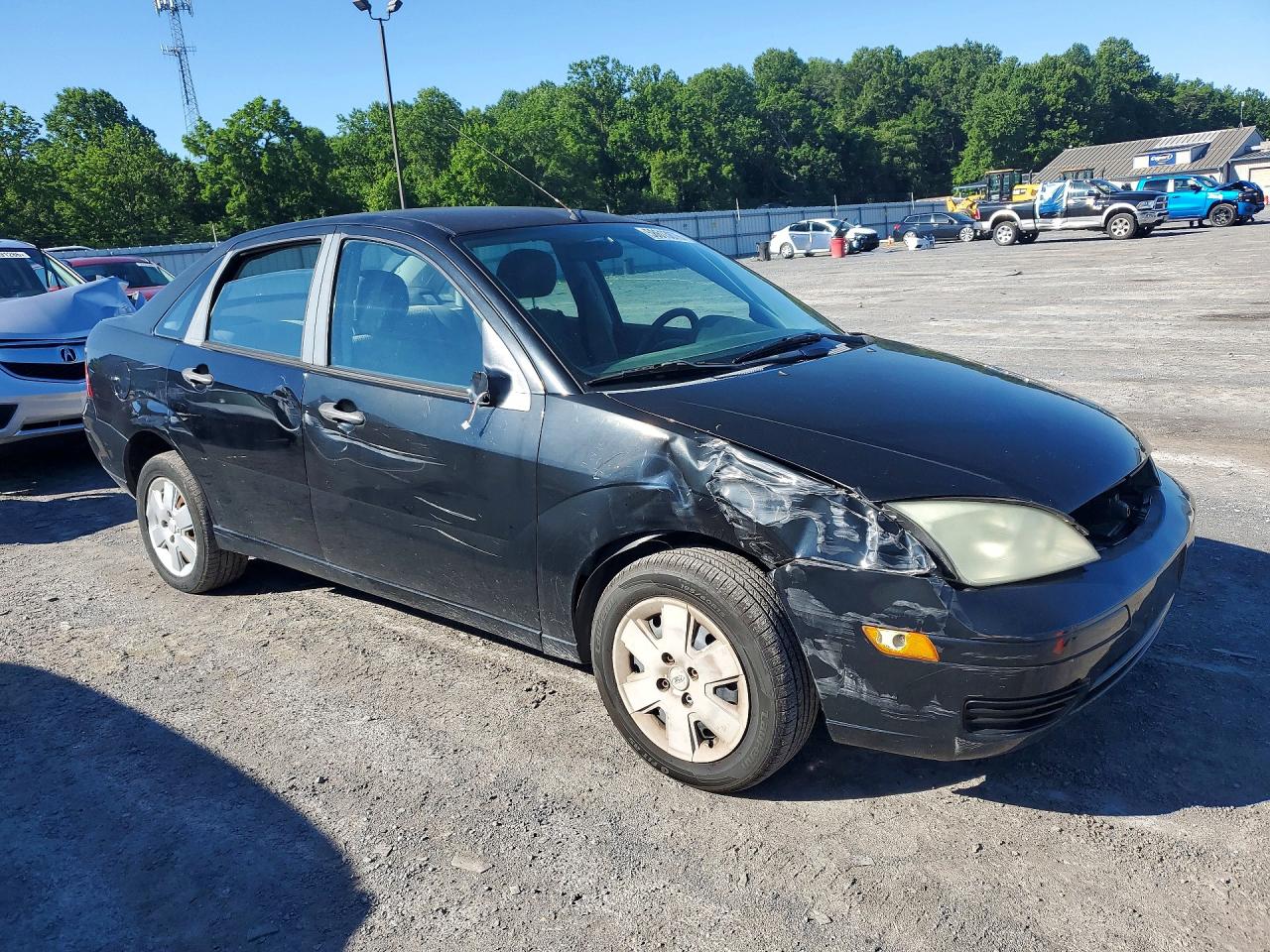 2007 Ford Focus Zx4 Black vin: 1FAHP34N97W307671