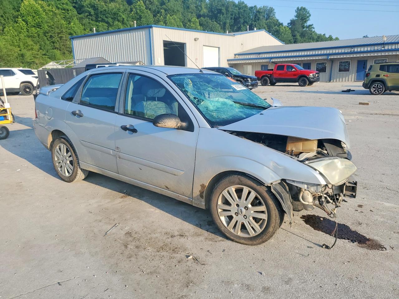 2007 Ford Focus Zx4 Silver vin: 1FAHP34N97W354943