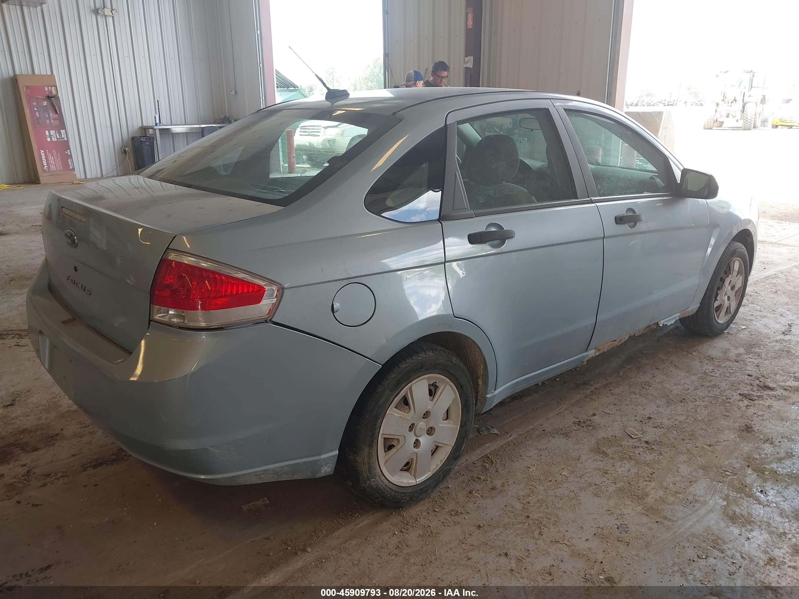 2008 Ford Focus S Light Blue vin: 1FAHP34N98W133473