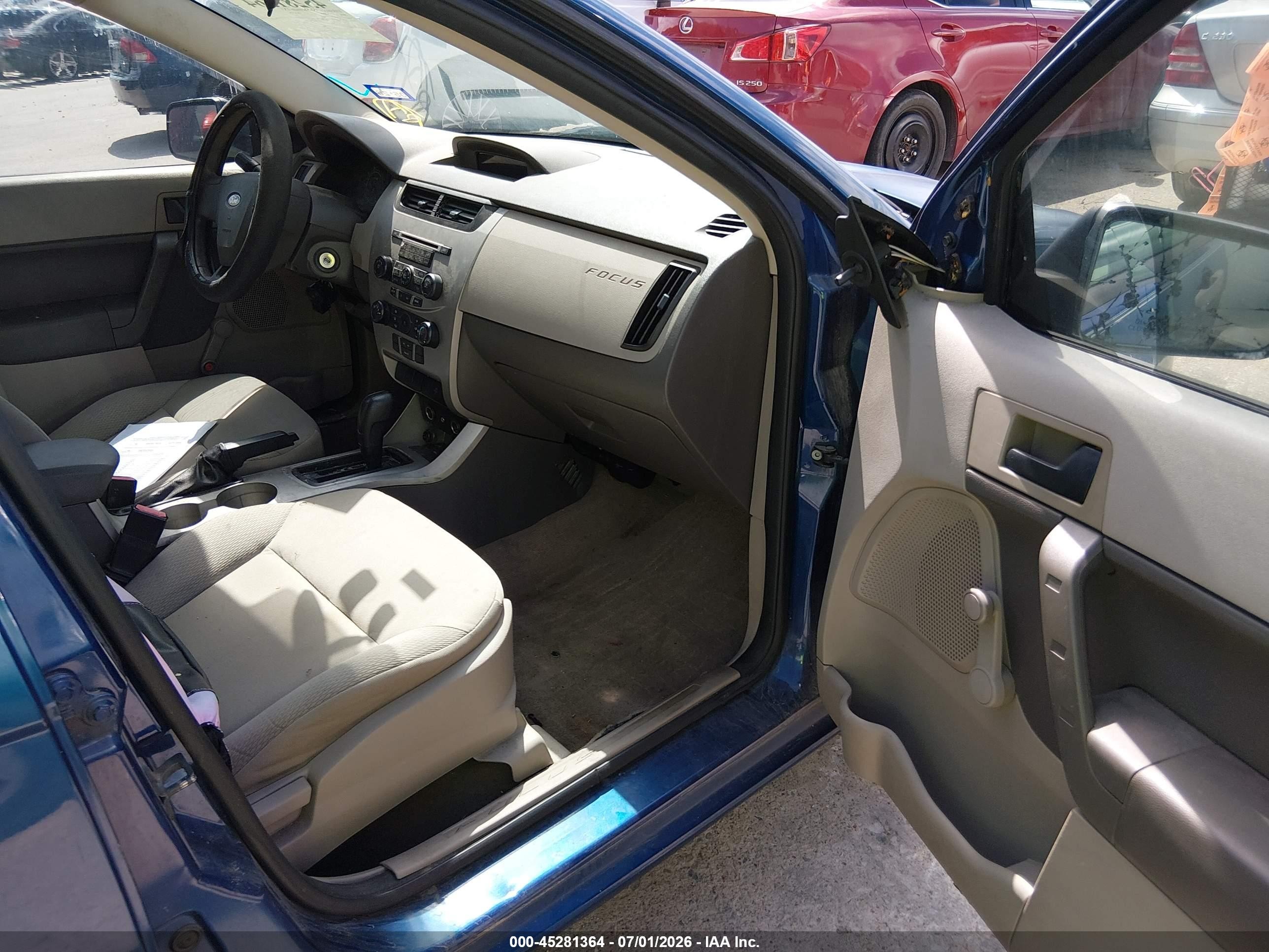 2009 Ford Focus S Blue vin: 1FAHP34N99W134897