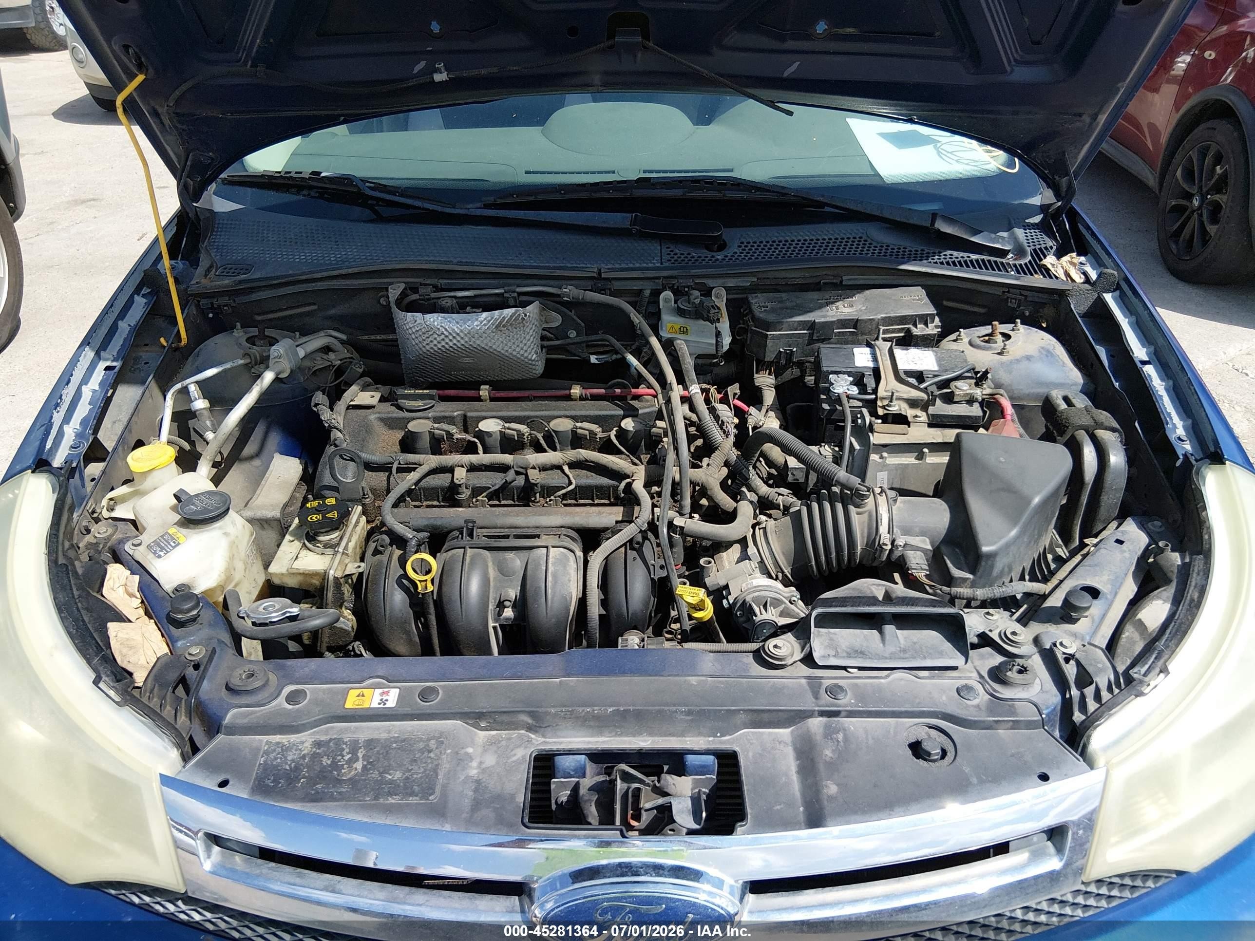 2009 Ford Focus S Blue vin: 1FAHP34N99W134897