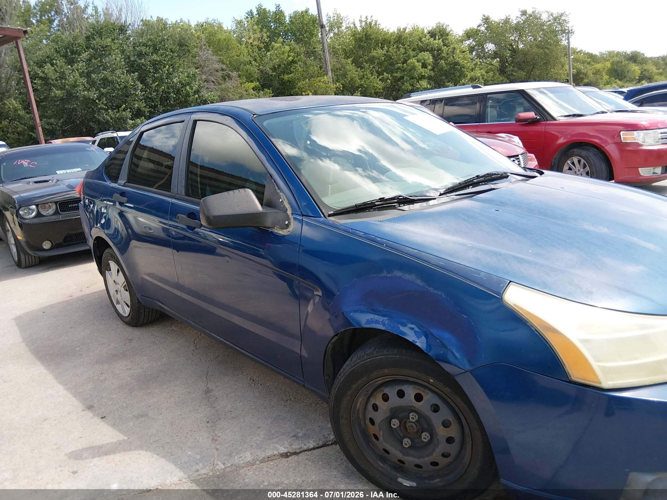 2009 Ford Focus S Blue vin: 1FAHP34N99W134897