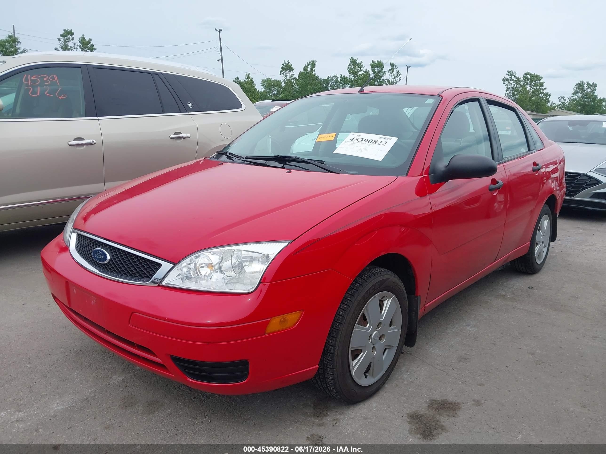 2006 Ford Focus Zx4 Красный vin: 1FAHP34NX6W130871