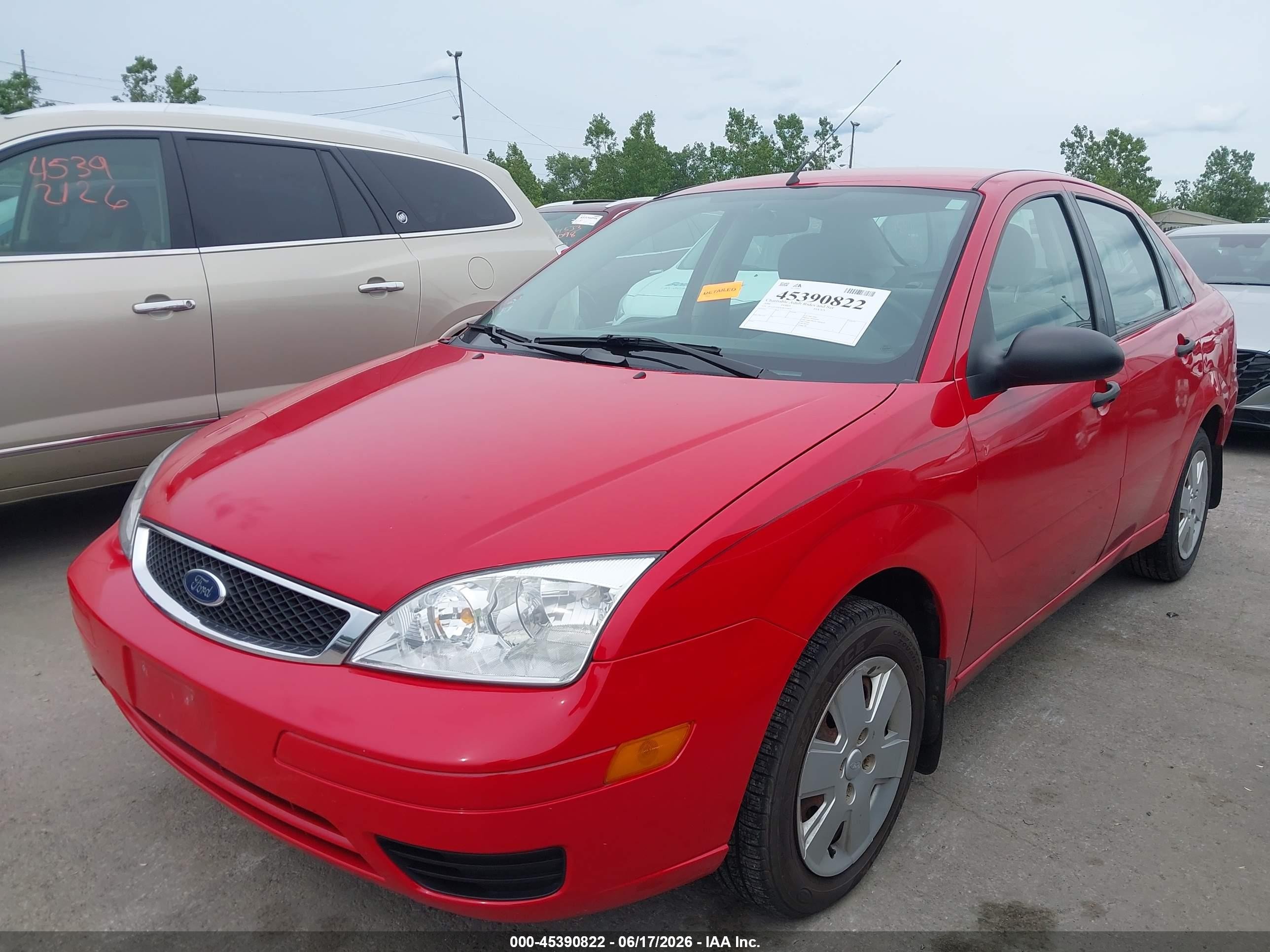 2006 Ford Focus Zx4 Красный vin: 1FAHP34NX6W130871