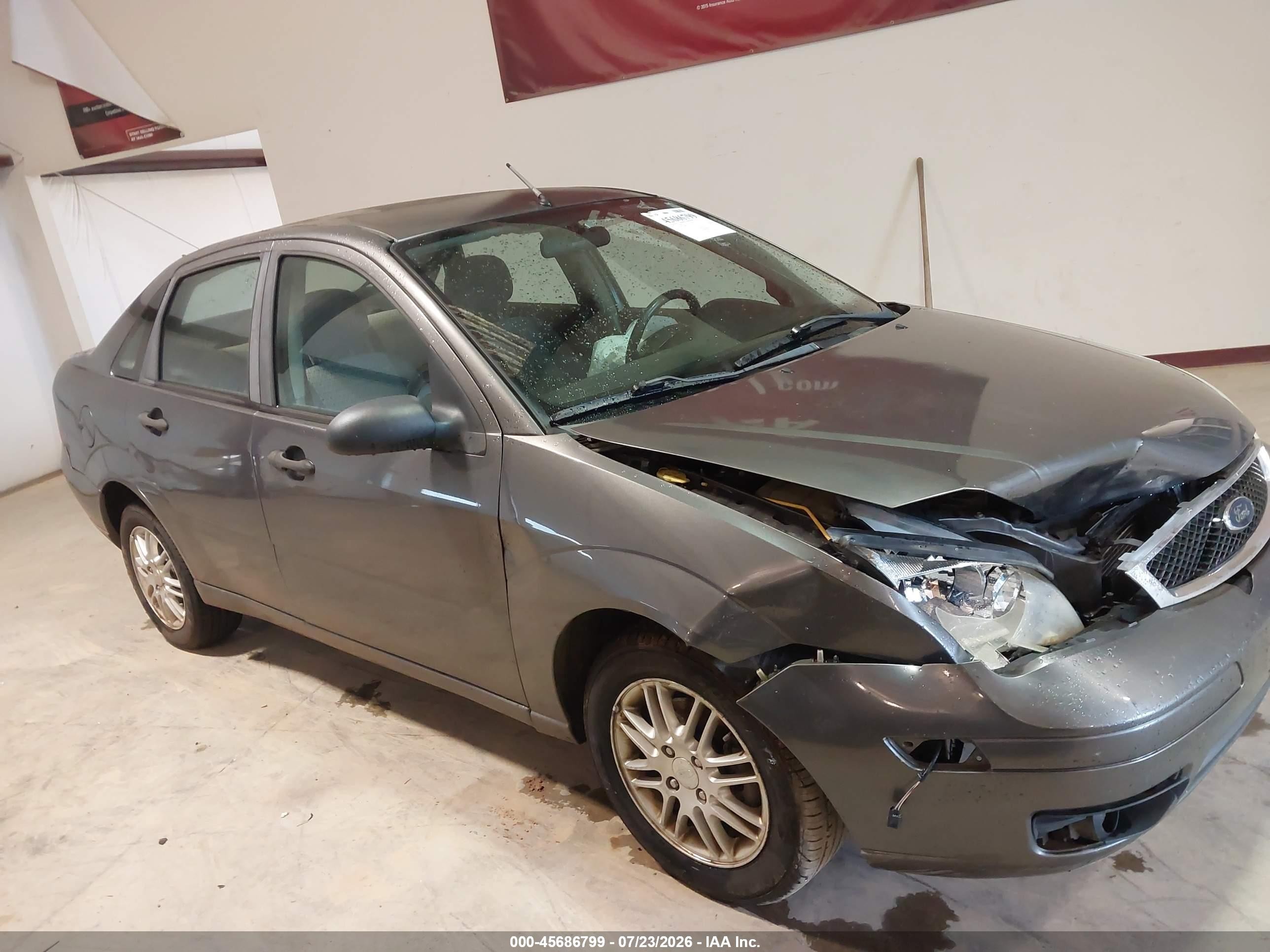 2007 Ford Focus S/se/ses Gray vin: 1FAHP34NX7W112906