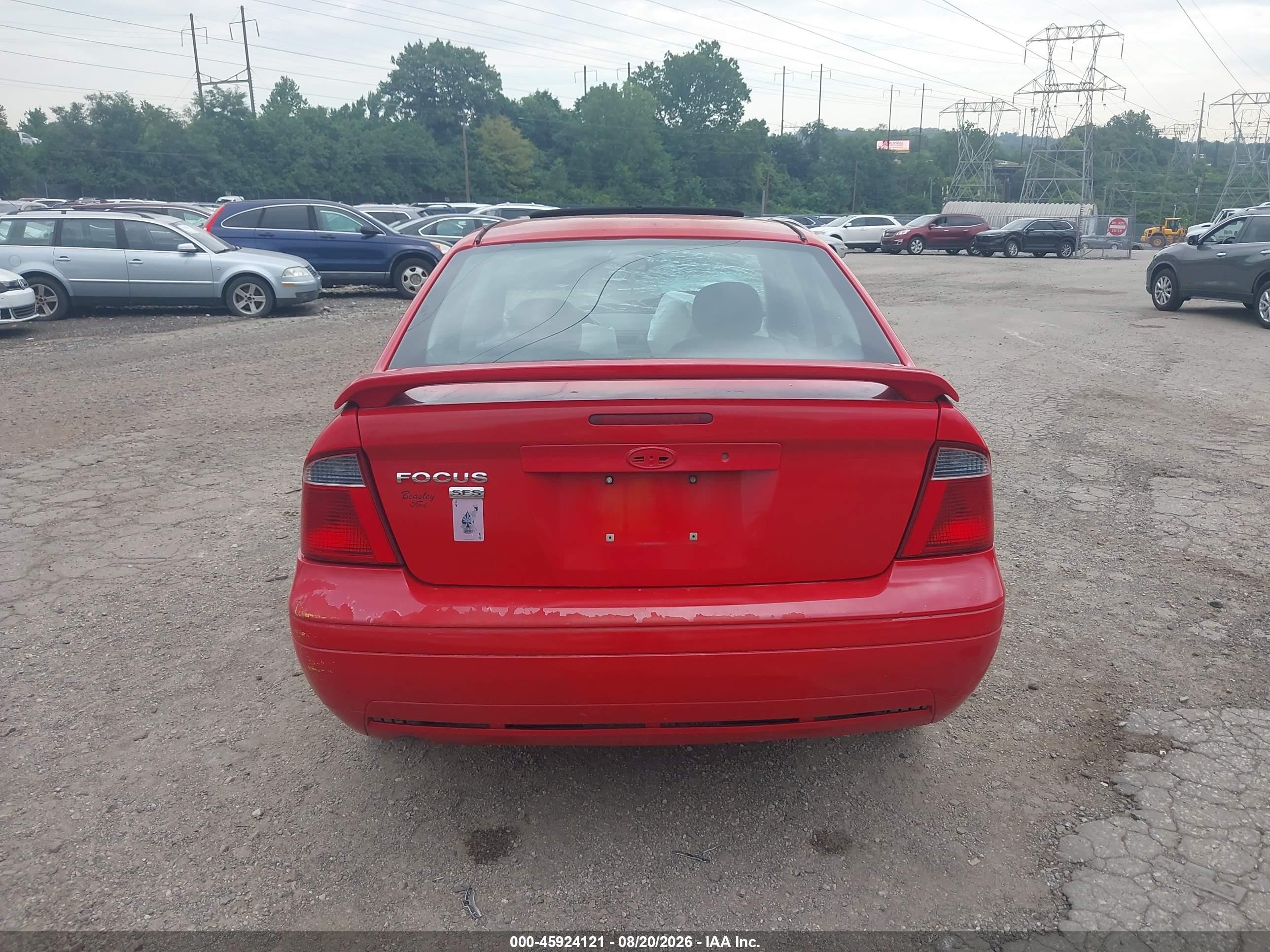 2007 Ford Focus S/se/ses Red vin: 1FAHP34NX7W275880