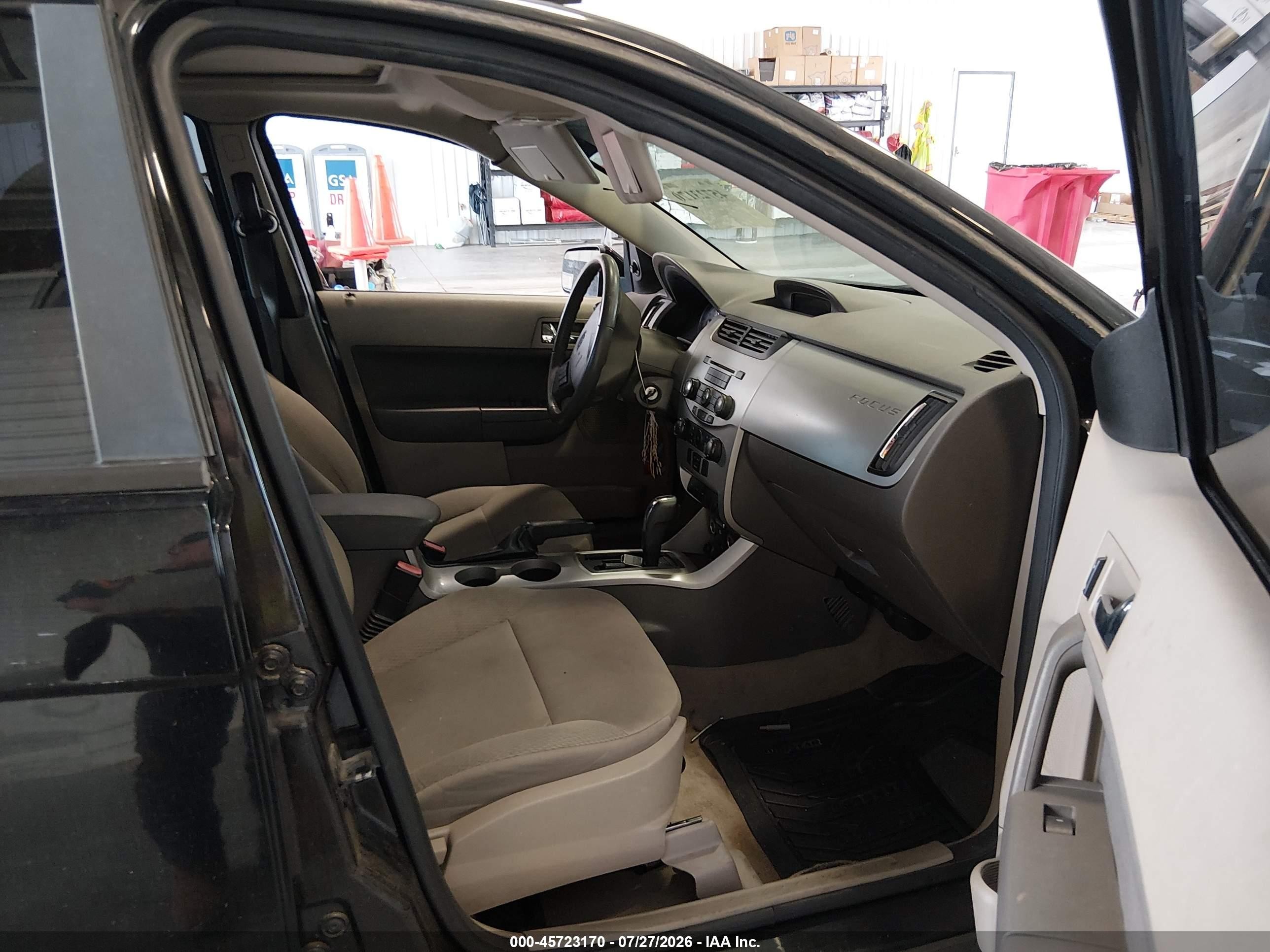 2008 Ford Focus Se/ses Black vin: 1FAHP35N08W106791