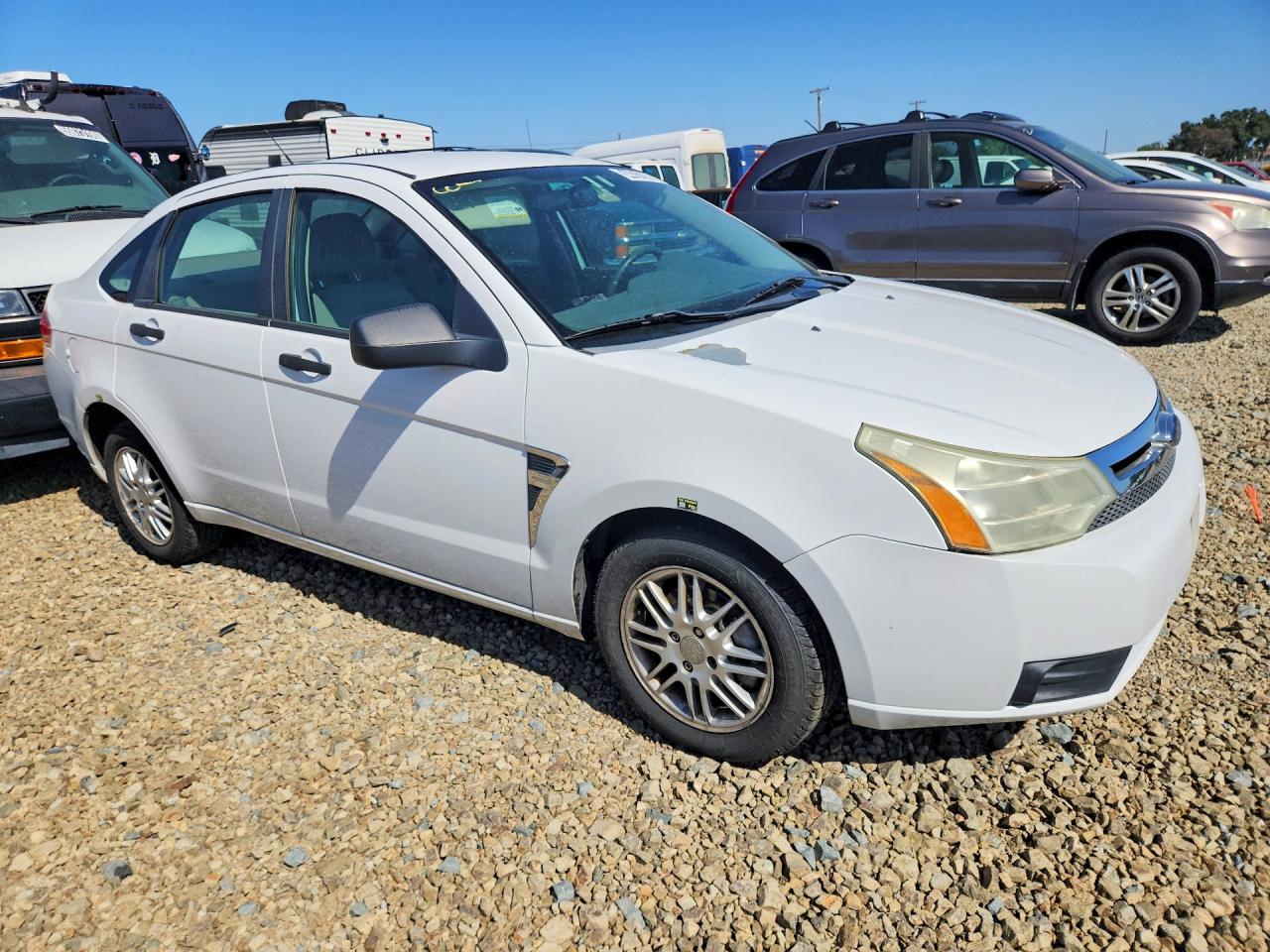 2008 Ford Focus Se White vin: 1FAHP35N08W120870