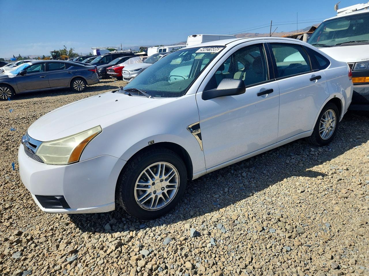 2008 Ford Focus Se White vin: 1FAHP35N08W120870