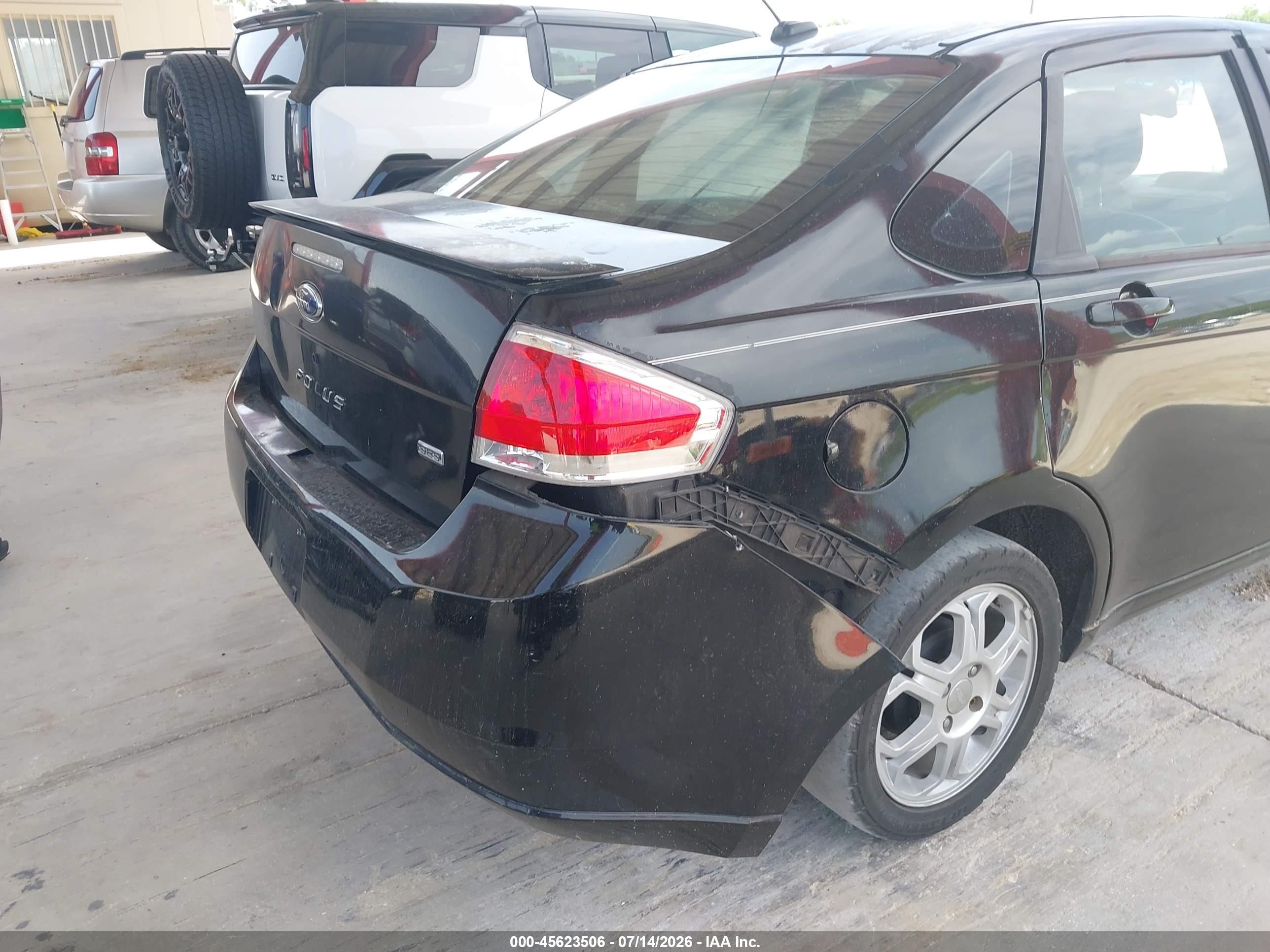 2008 Ford Focus Se/ses Black vin: 1FAHP35N08W143940