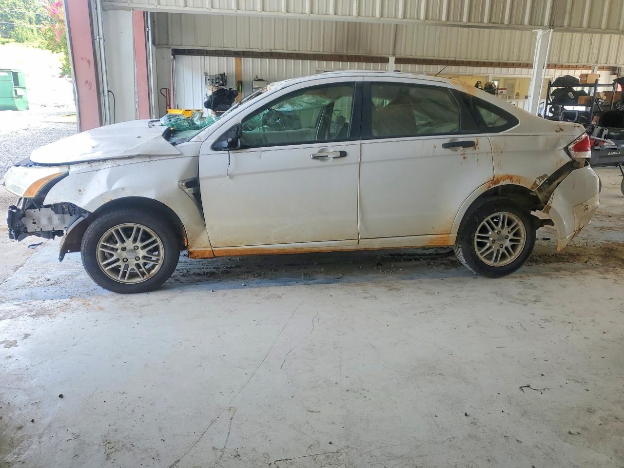 2008 Ford Focus Se White vin: 1FAHP35N08W159572