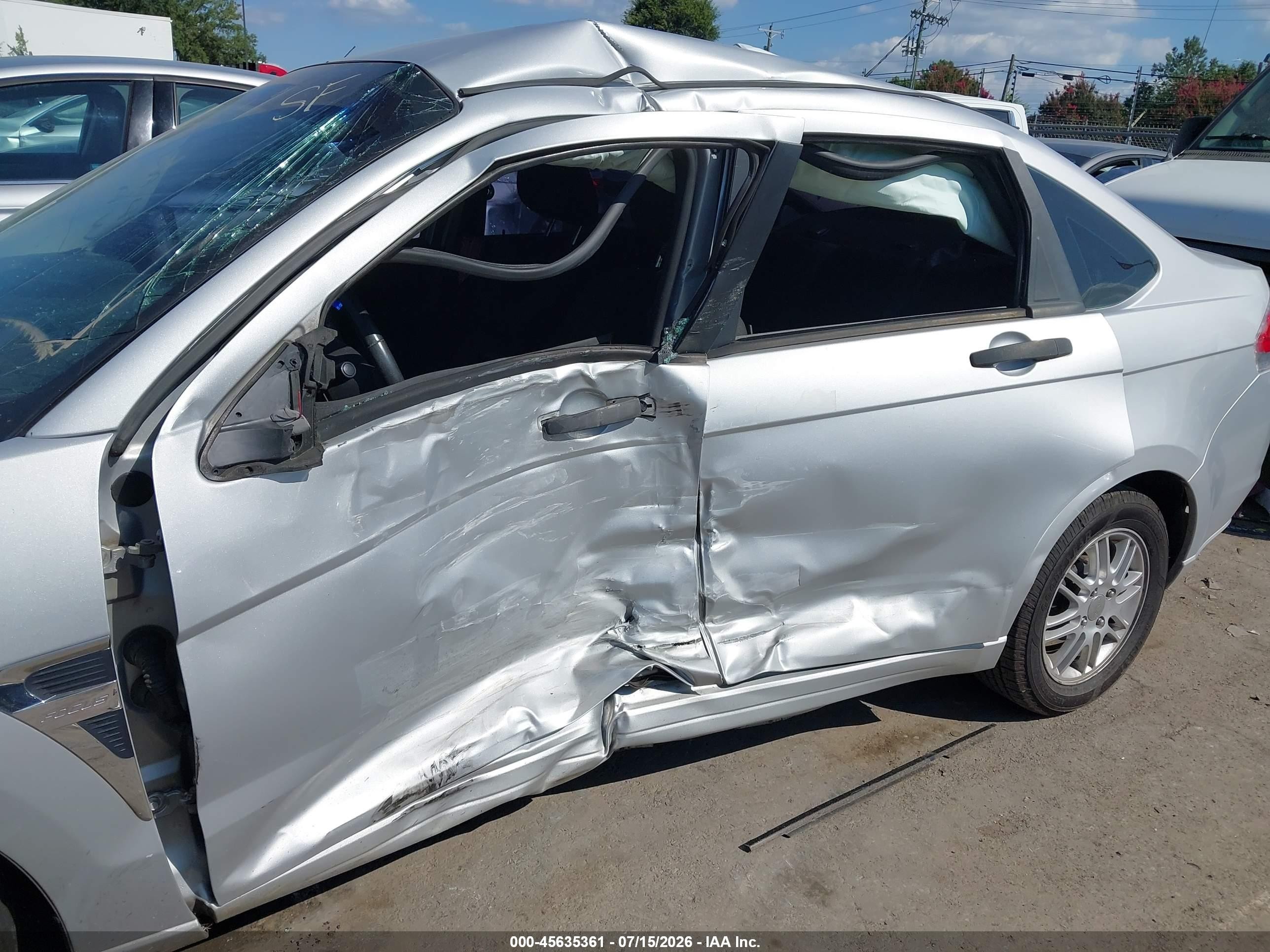 2008 Ford Focus Se/ses Серебряный vin: 1FAHP35N08W192961