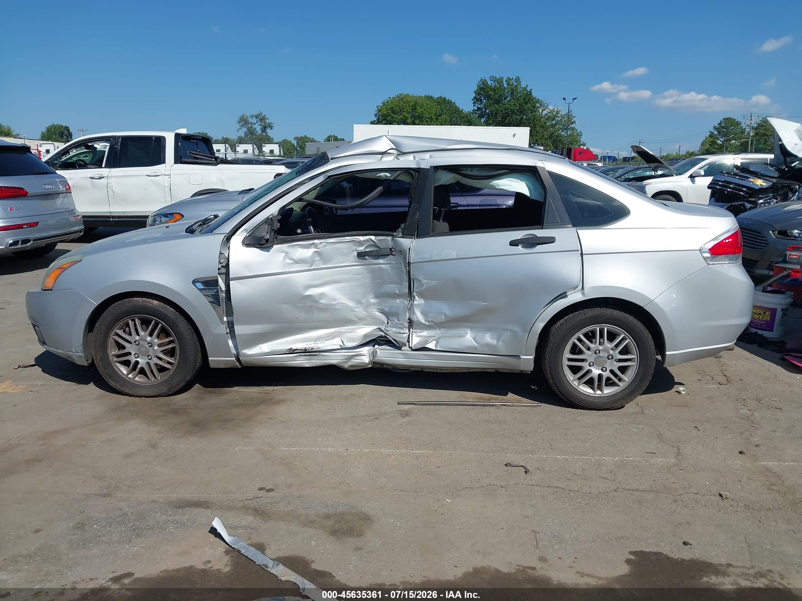 2008 Ford Focus Se/ses Серебряный vin: 1FAHP35N08W192961