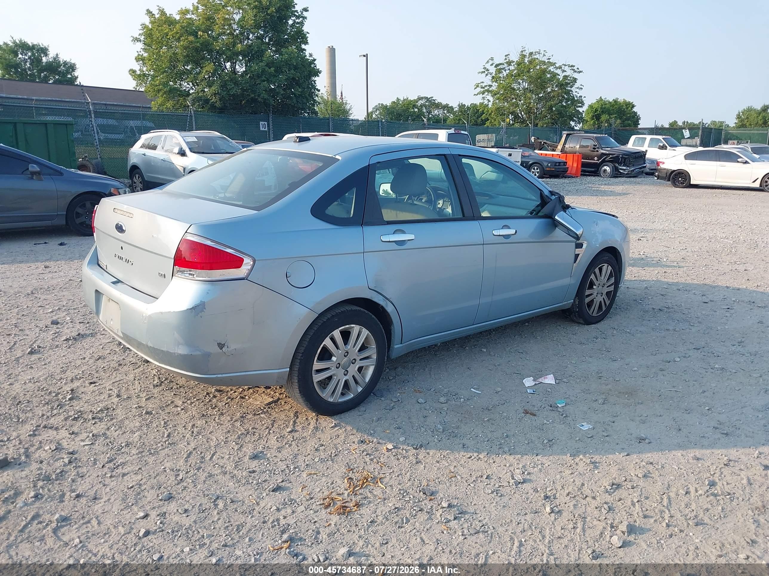 2008 Ford Focus Se/ses Silver vin: 1FAHP35N08W216112