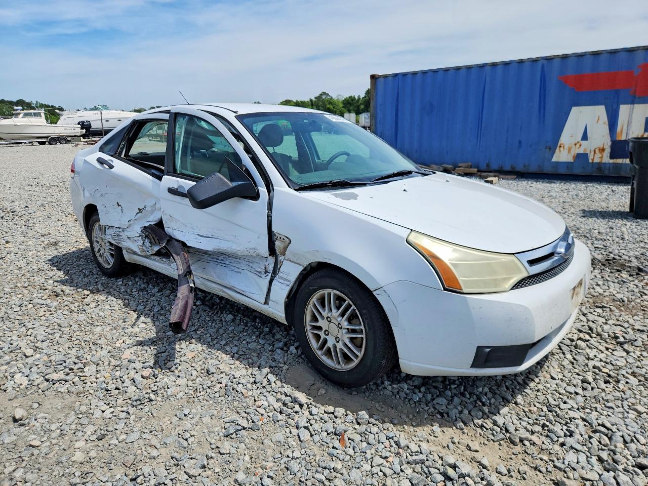 2008 Ford Focus Se White vin: 1FAHP35N08W227806