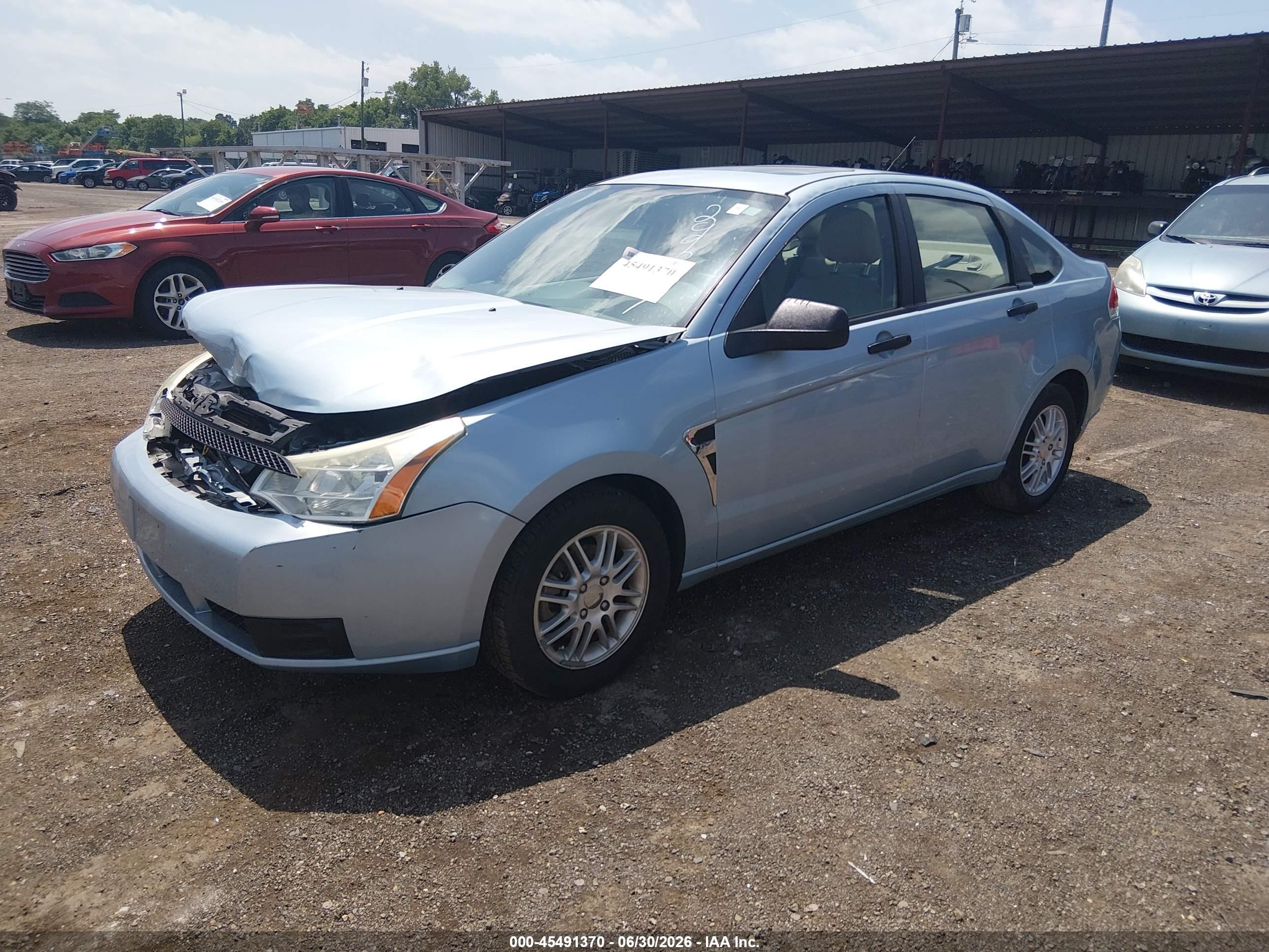 2008 Ford Focus Se Light Blue vin: 1FAHP35N08W249367