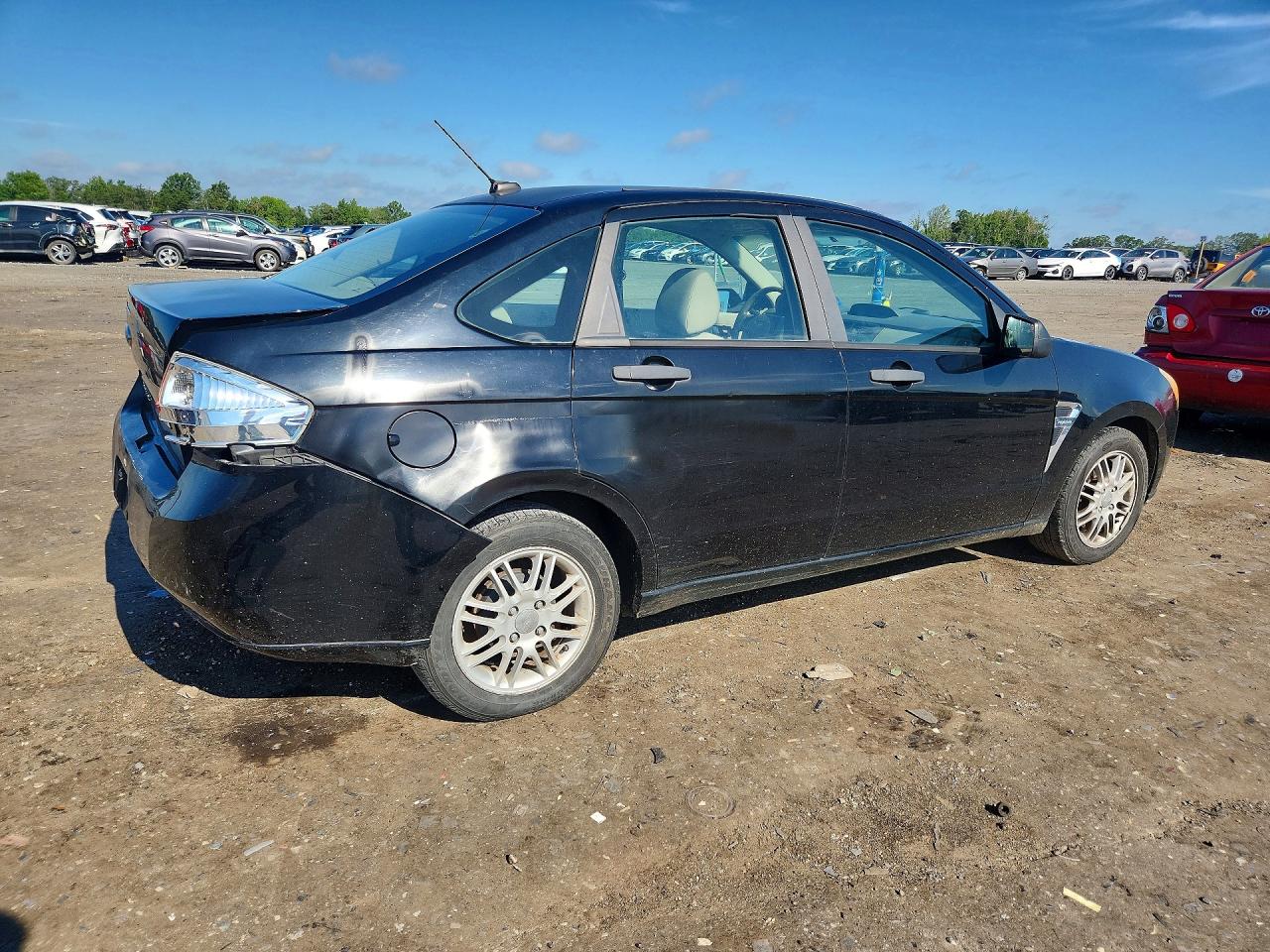 2008 Ford Focus Se Black vin: 1FAHP35N08W261258