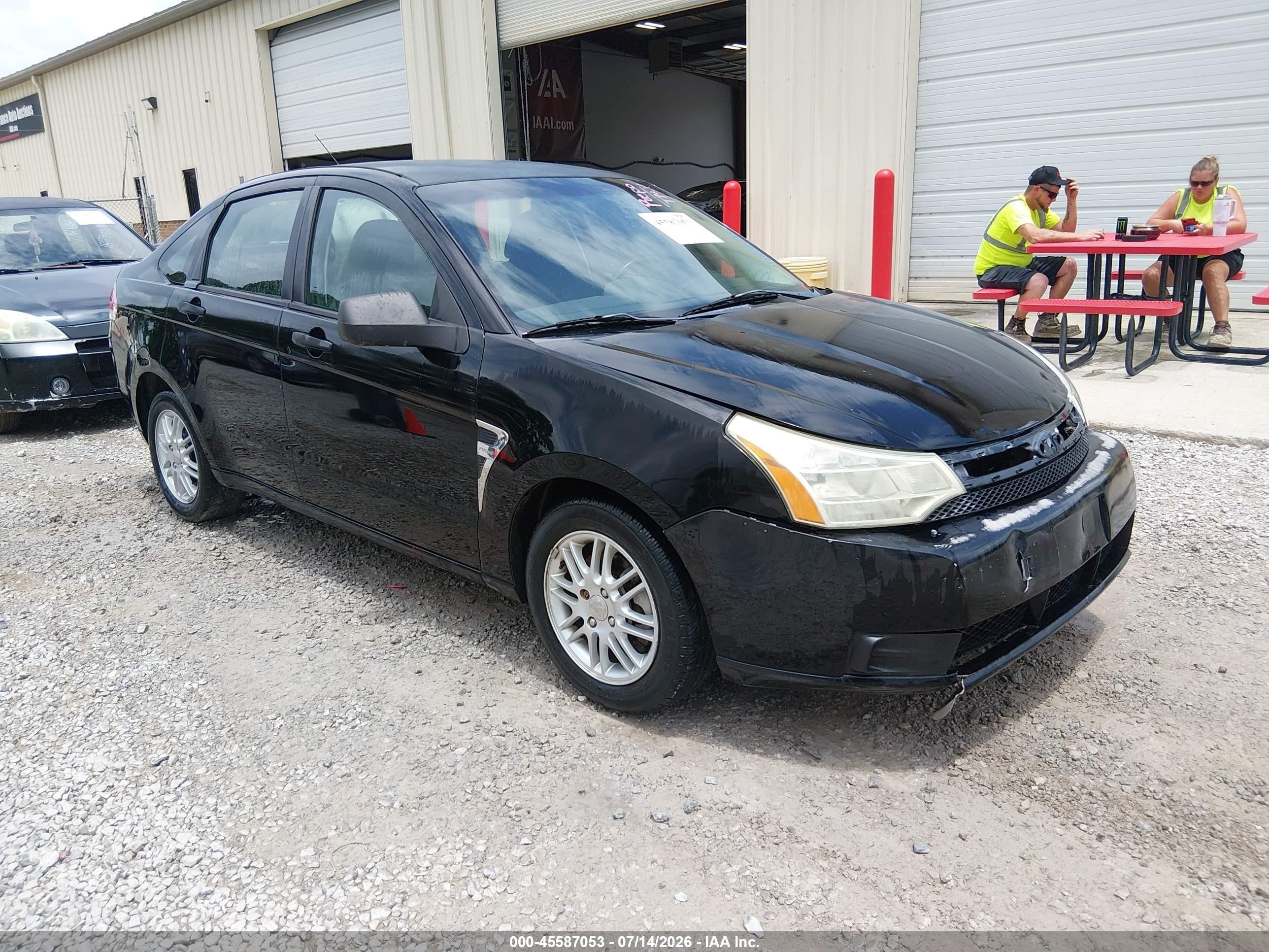 2008 Ford Focus Se/ses Black vin: 1FAHP35N08W270915