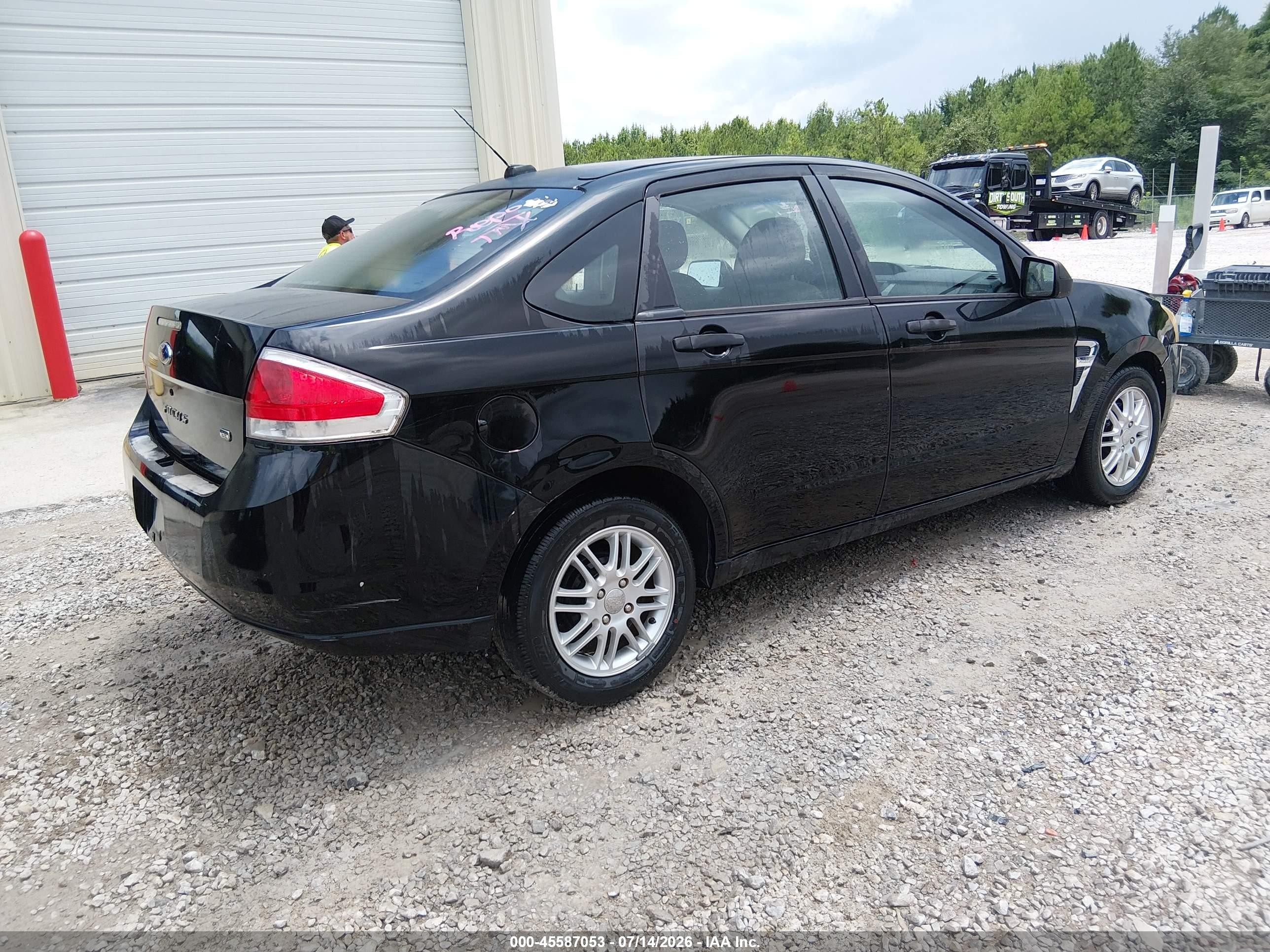 2008 Ford Focus Se/ses Black vin: 1FAHP35N08W270915
