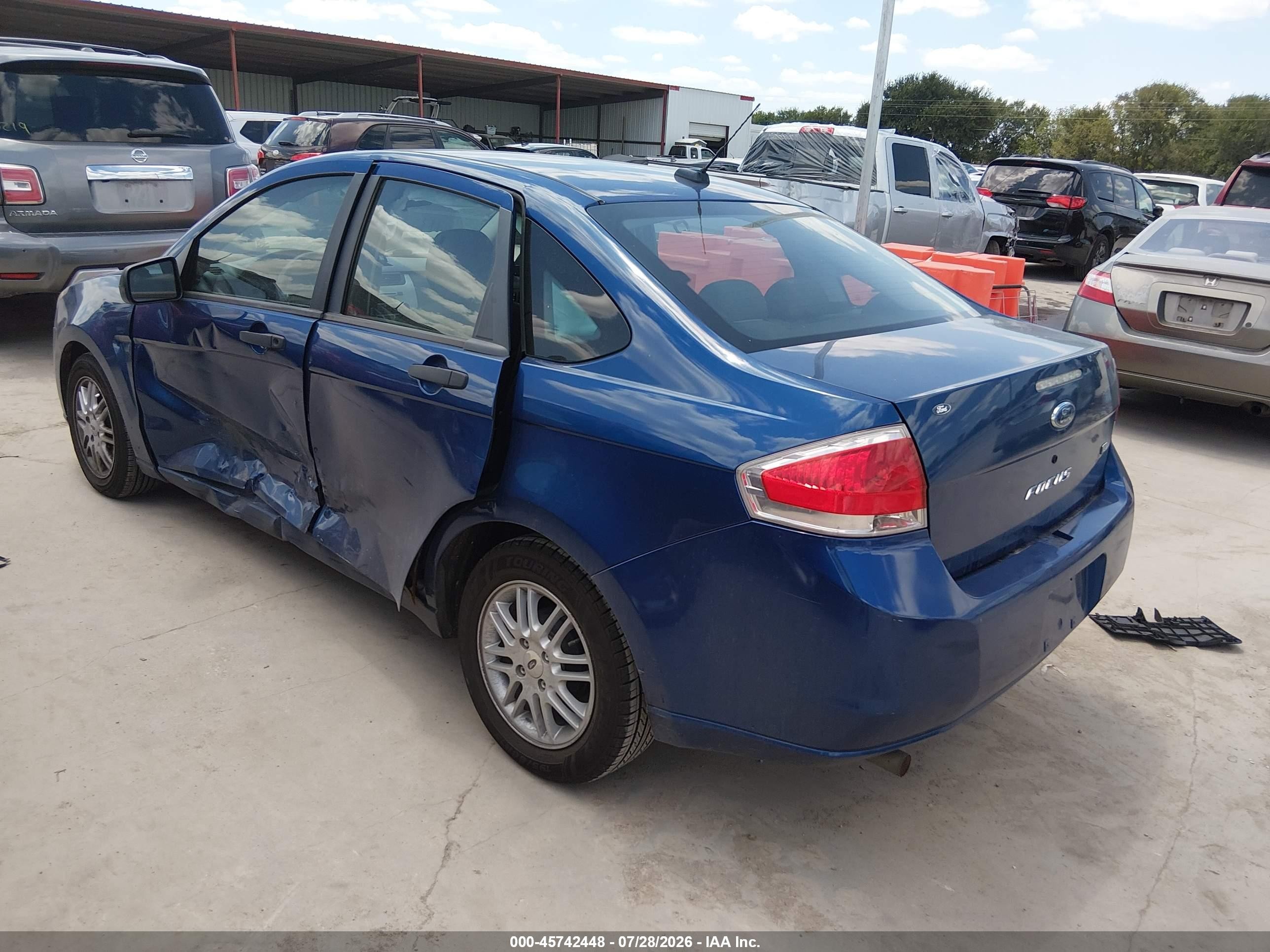 2009 Ford Focus Se Blue vin: 1FAHP35N09W178026