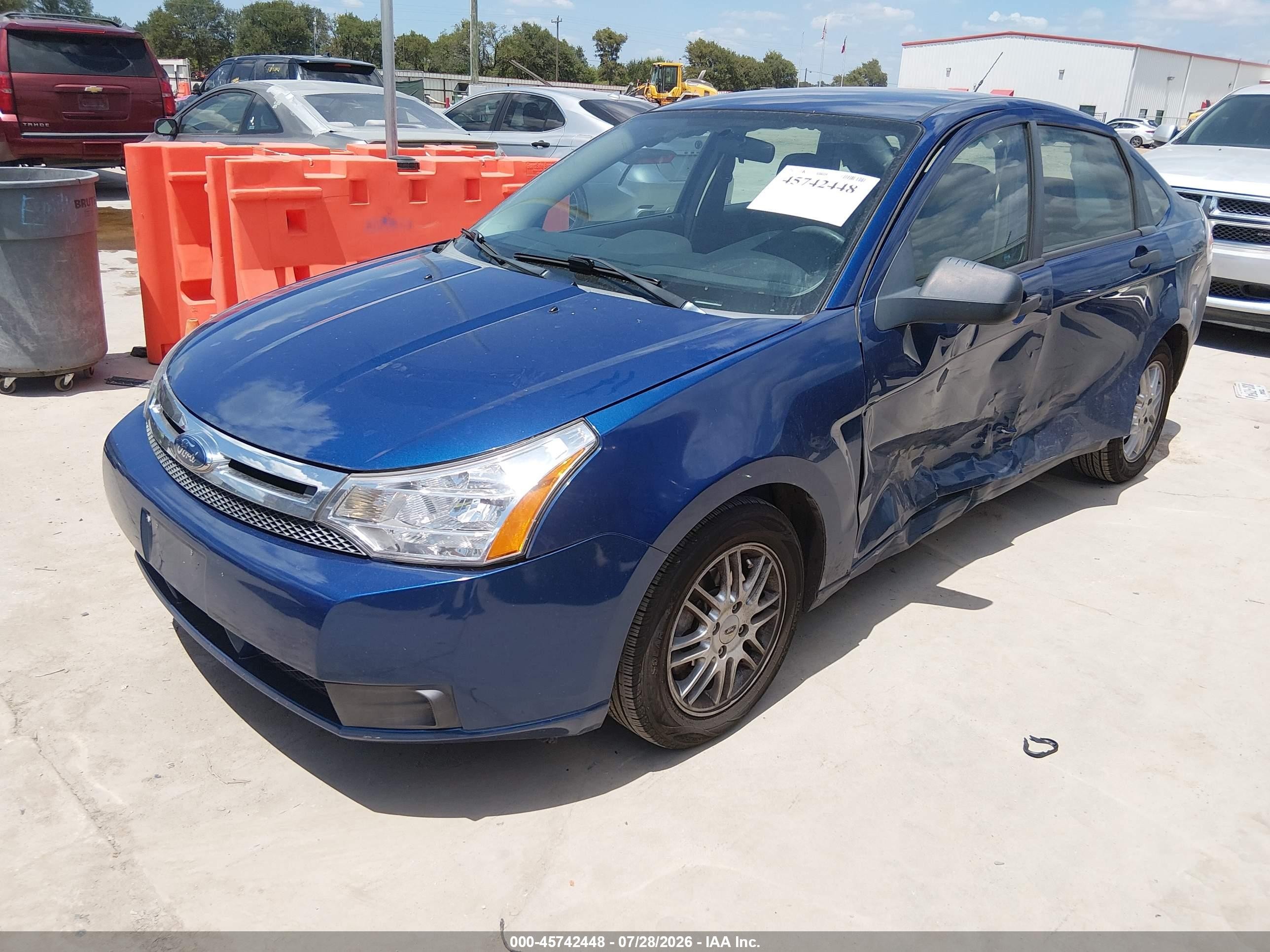 2009 Ford Focus Se Blue vin: 1FAHP35N09W178026