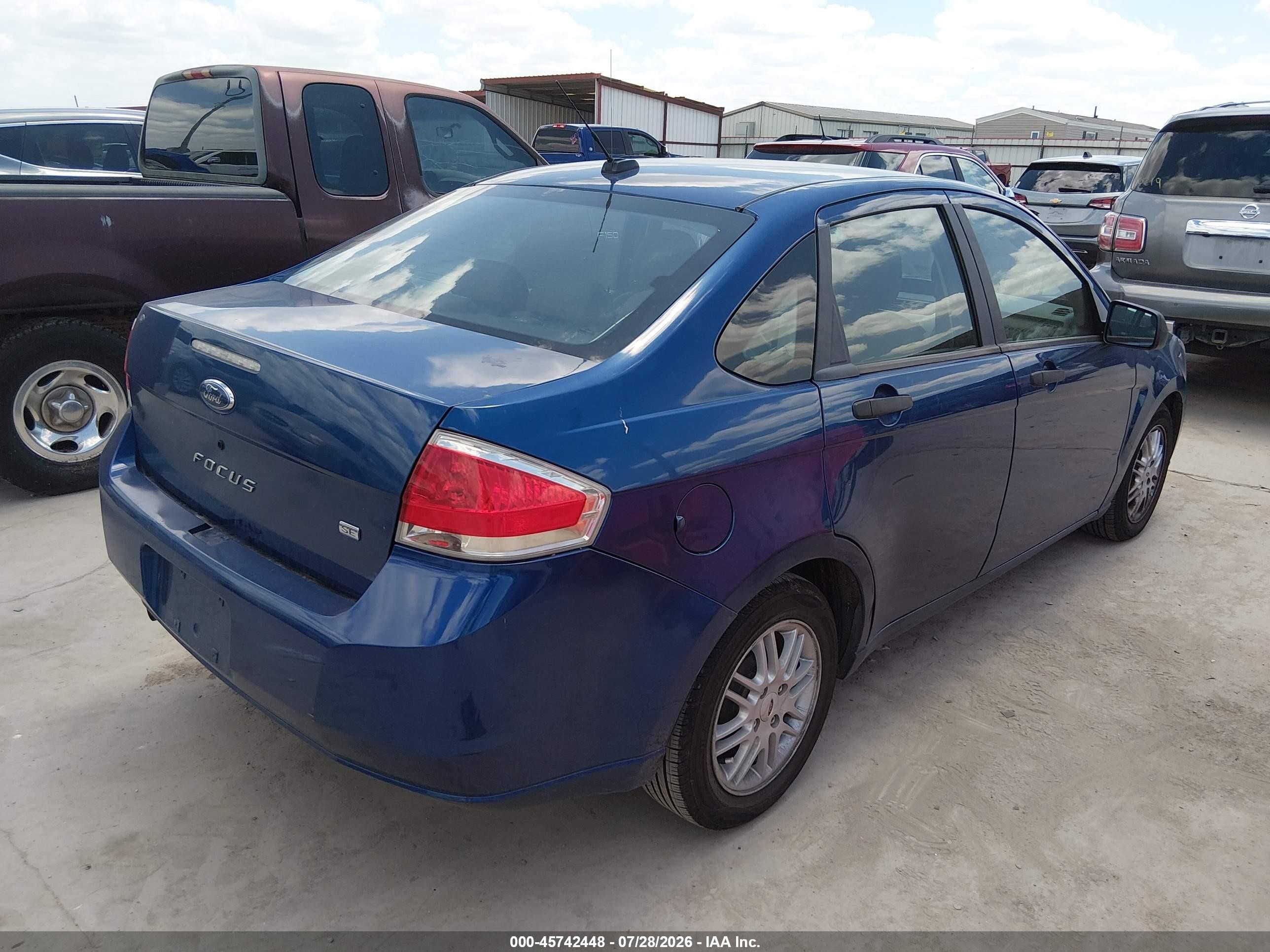 2009 Ford Focus Se Blue vin: 1FAHP35N09W178026