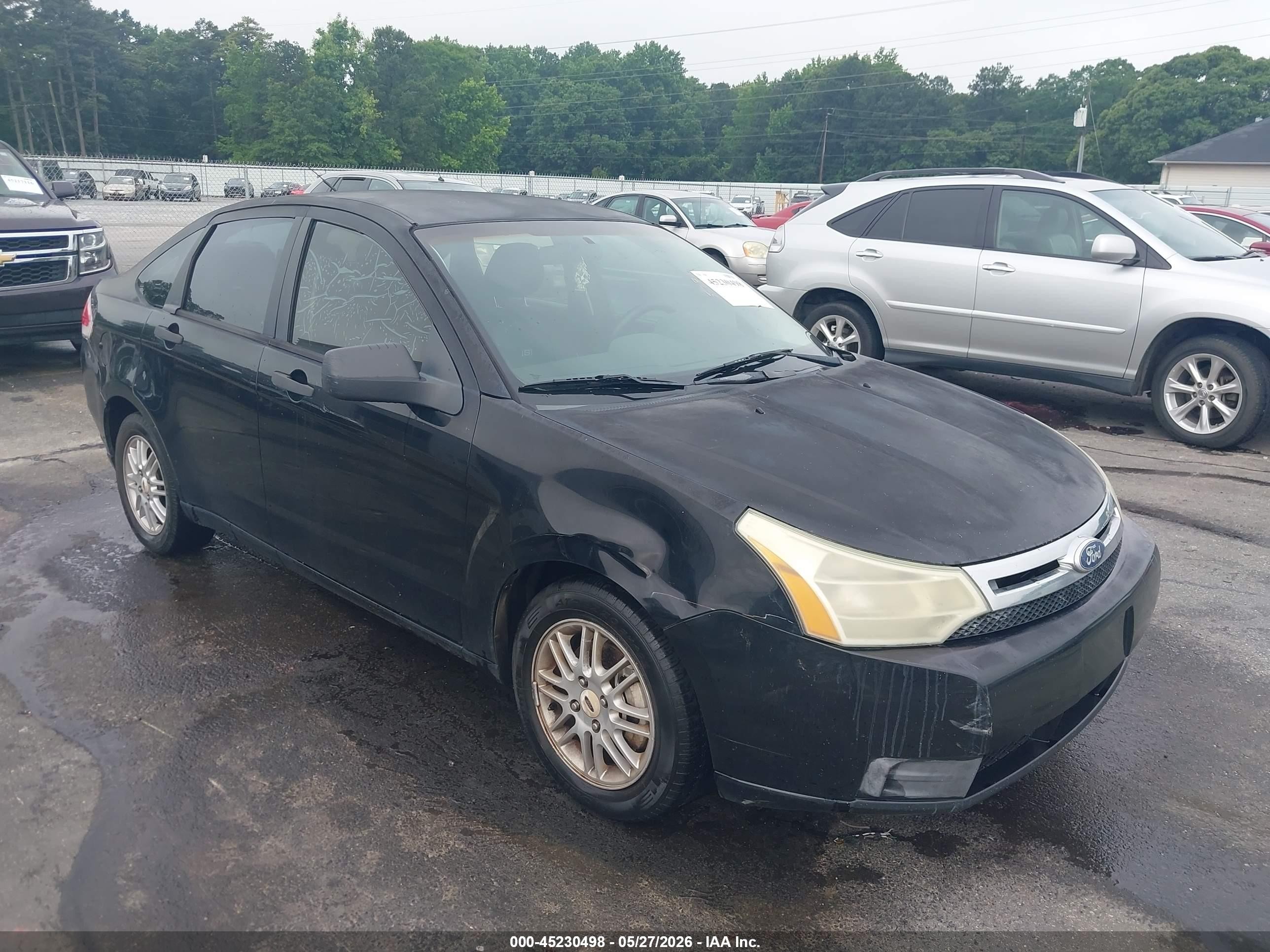 2009 Ford Focus Se Black vin: 1FAHP35N09W180228