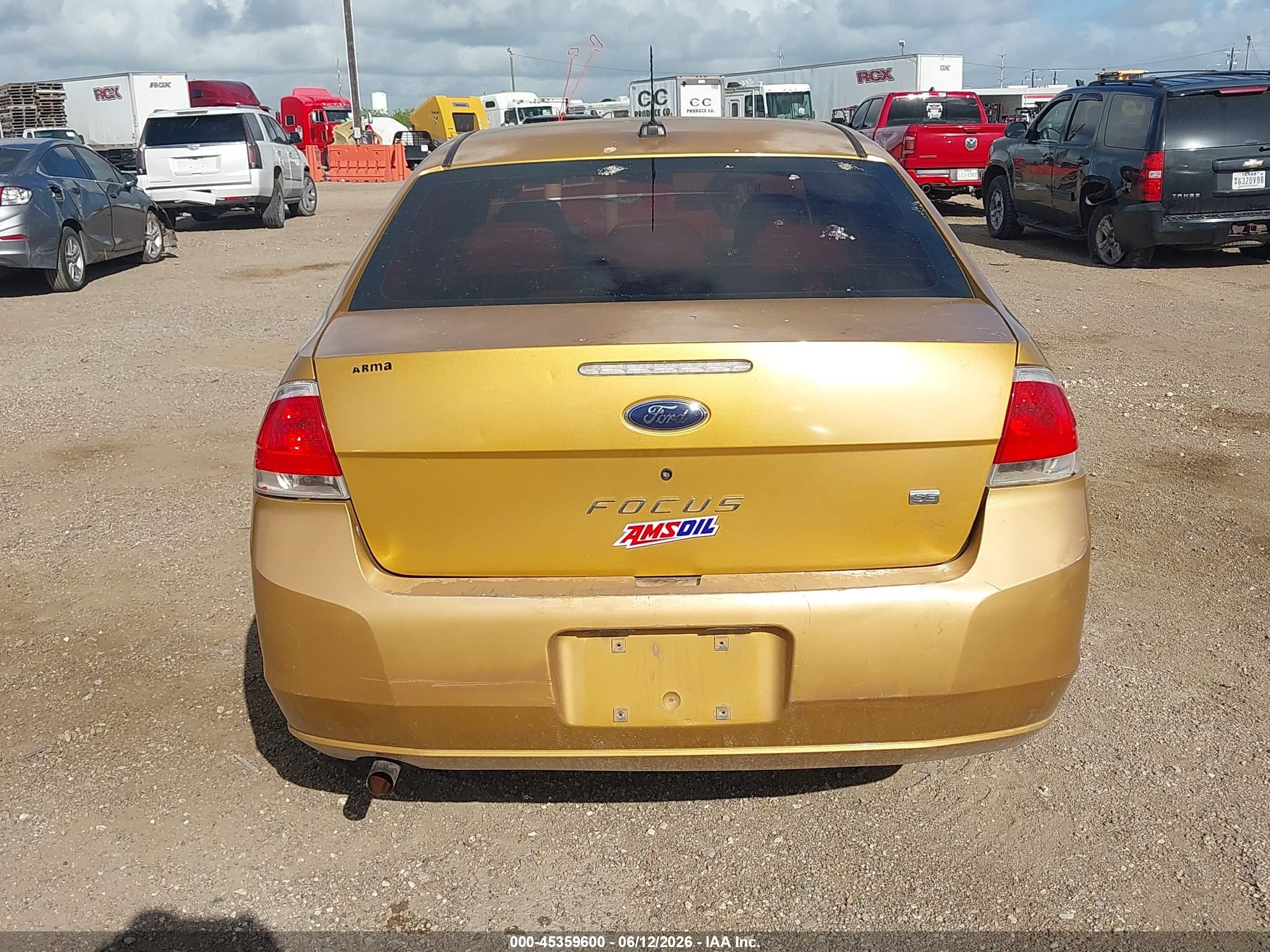 2009 Ford Focus Se Orange vin: 1FAHP35N09W255333