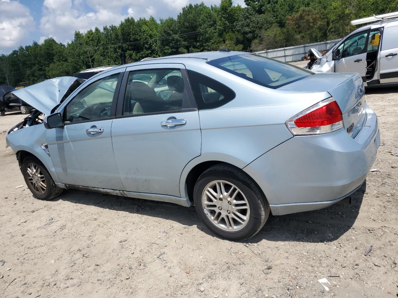 2008 Ford Focus Se Blue vin: 1FAHP35N18W132736
