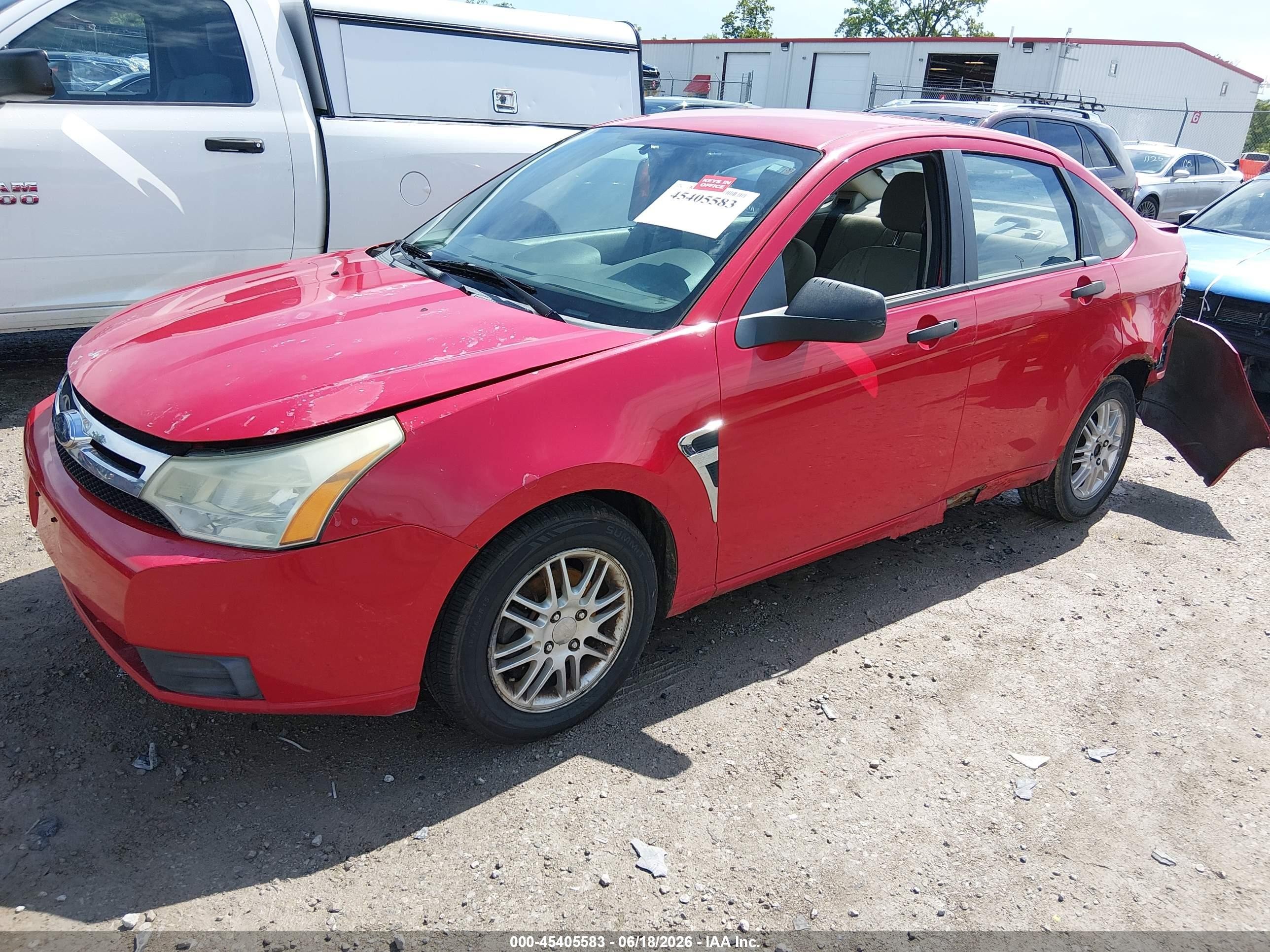 2008 Ford Focus Se/ses Red vin: 1FAHP35N18W184058