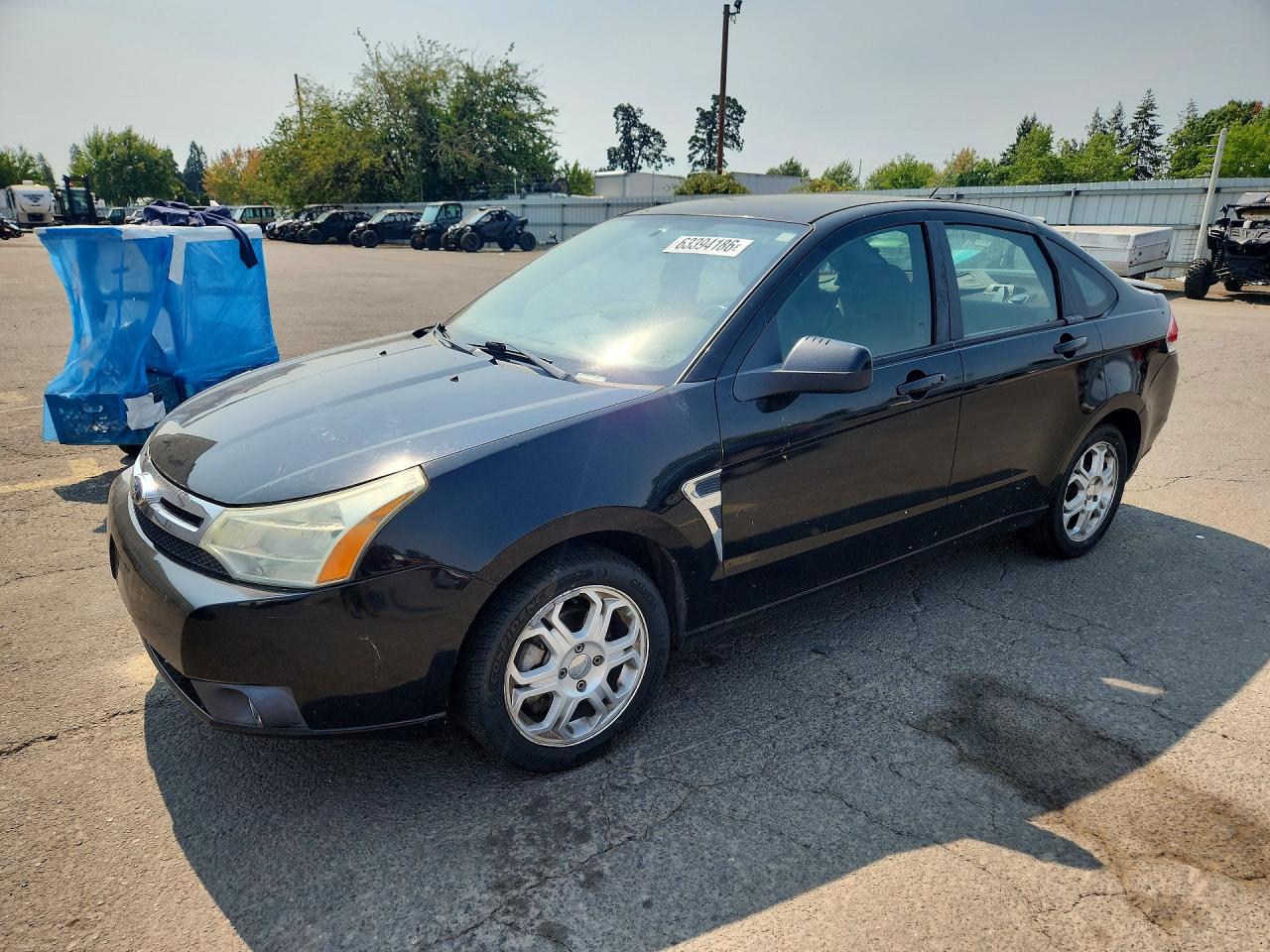 2008 Ford Focus Se Black vin: 1FAHP35N18W230875